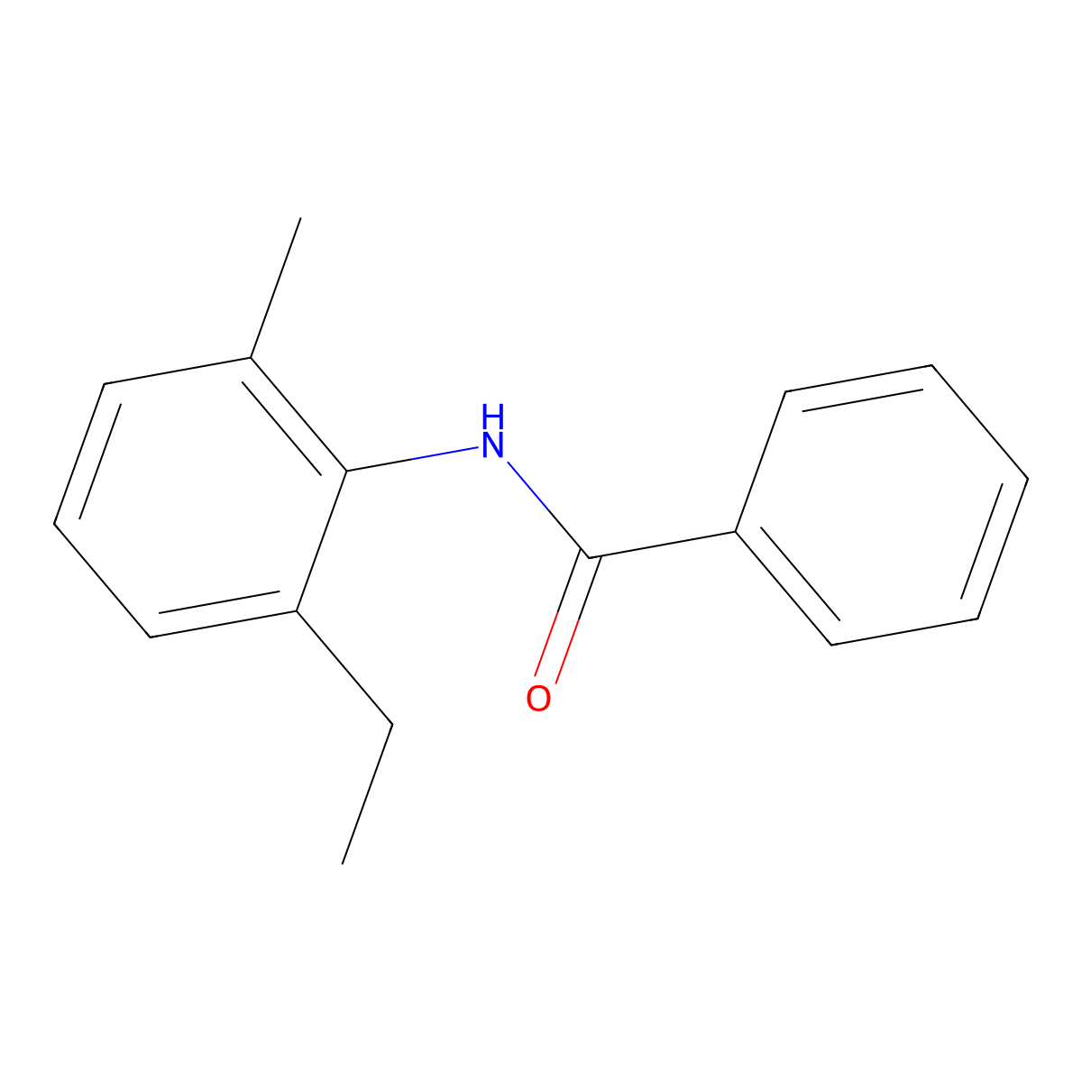 N-(2-ethyl-6-methylphenyl)benzamide molecular structure, CAS 199107-18-1