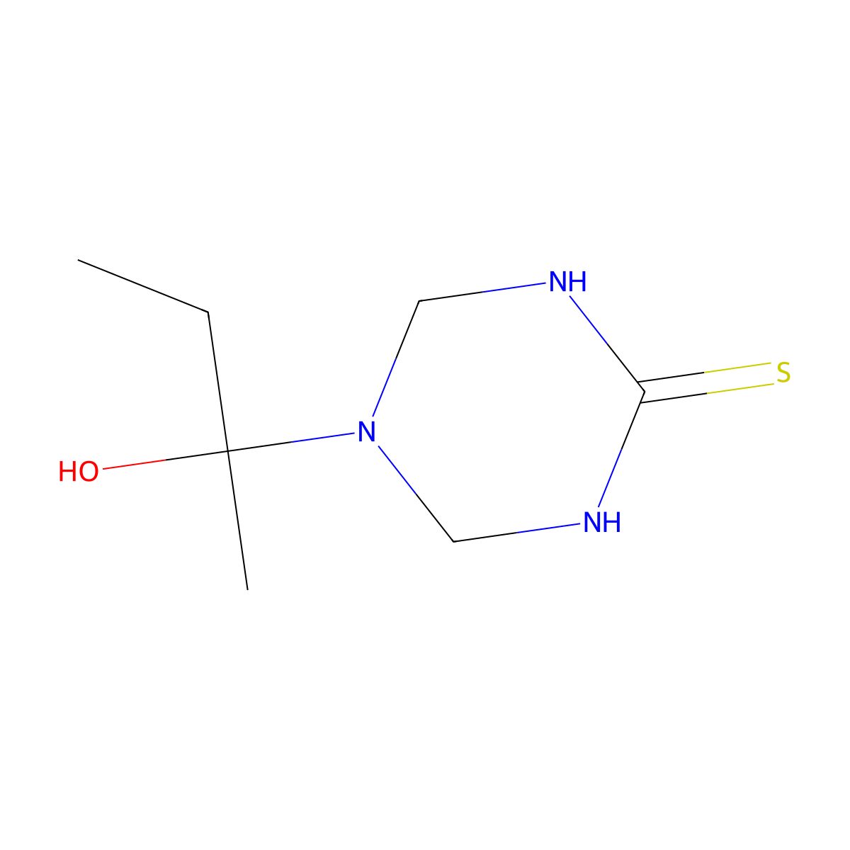 5-(2-Hydroxybutan-2-yl)-1,3,5-triazinane-2-thione molecular structure, CAS 199107-69-2