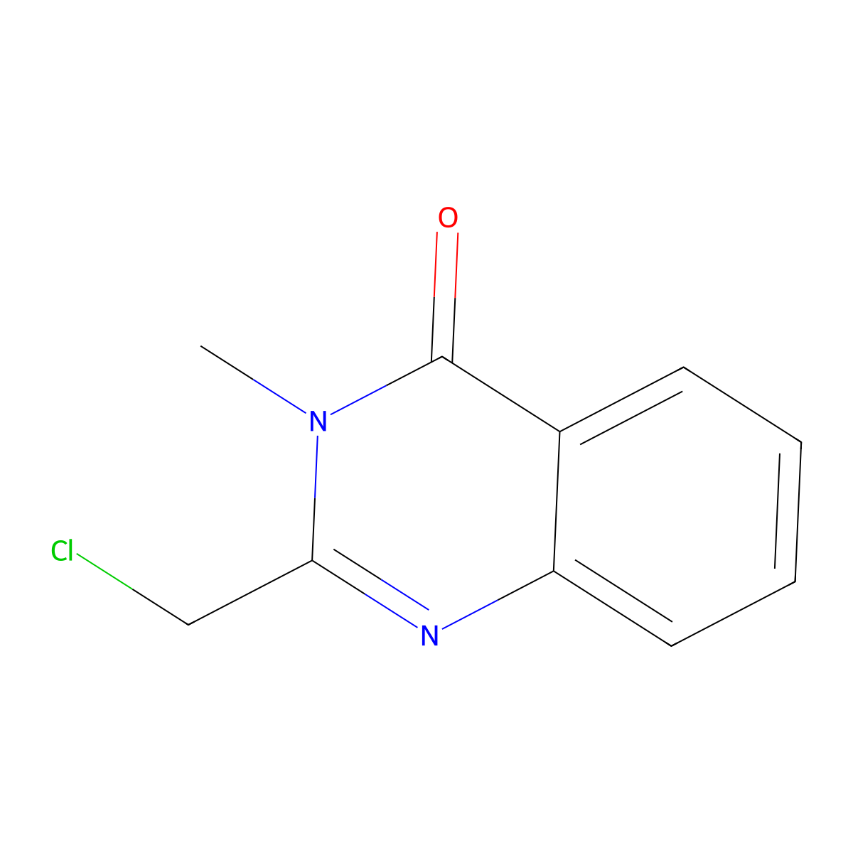 2-(Chloromethyl)-3-methyl-3,4-dihydroquinazolin-4-one molecular structure, CAS 199114-62-0