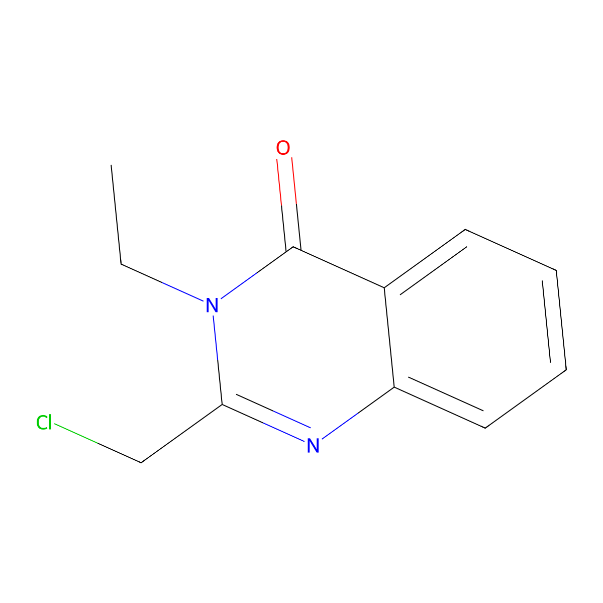 2-Chloromethyl-3-ethyl-4-oxo-3,4-dihydro-quinazoline molecular structure, CAS 199114-63-1
