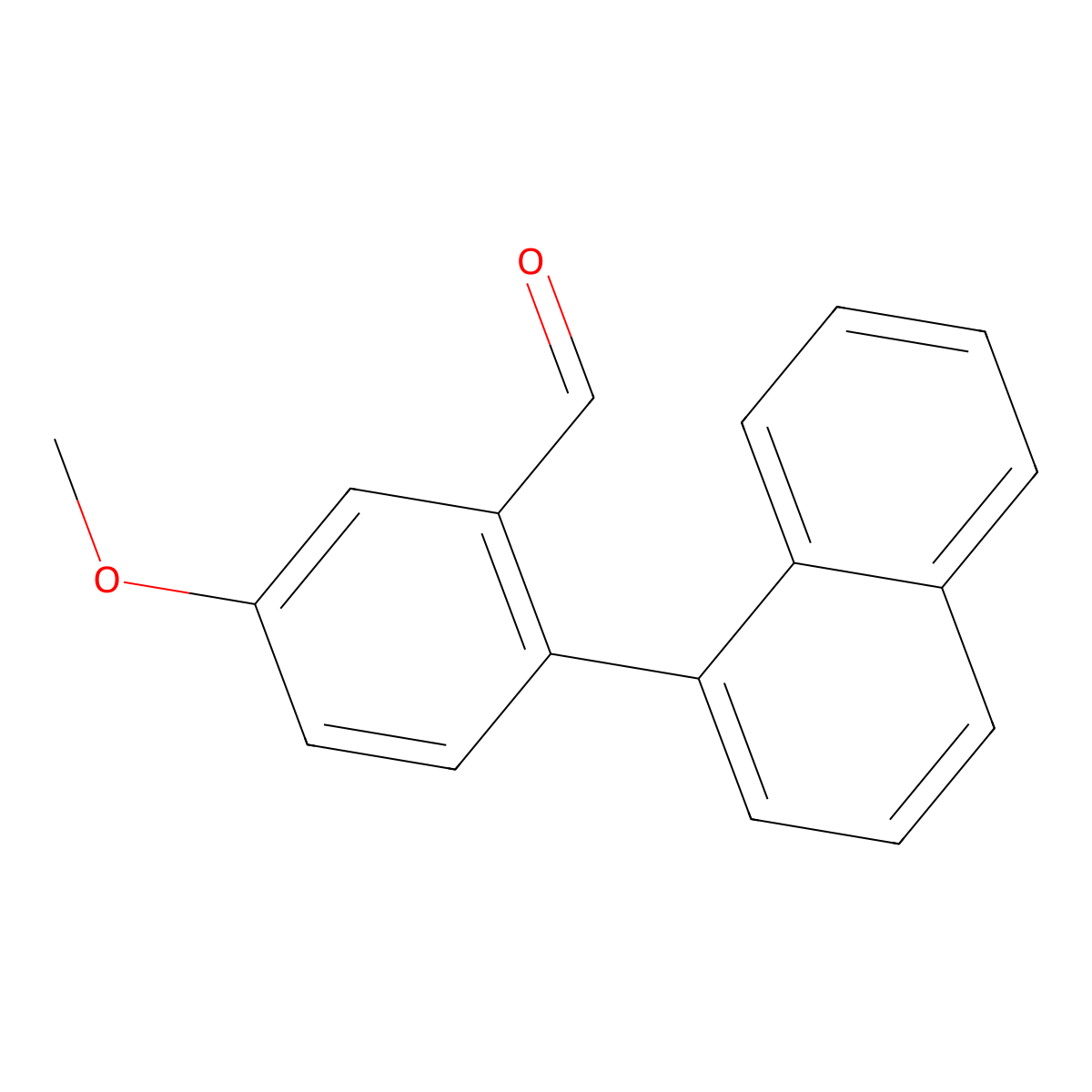 2-(1-Naphthyl)-5-methoxybenzaldehyde molecular structure, CAS 199117-07-2