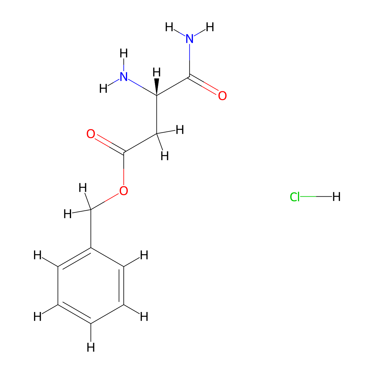 H-Asp(obzl)-NH2 hcl molecular structure, CAS 199118-68-8