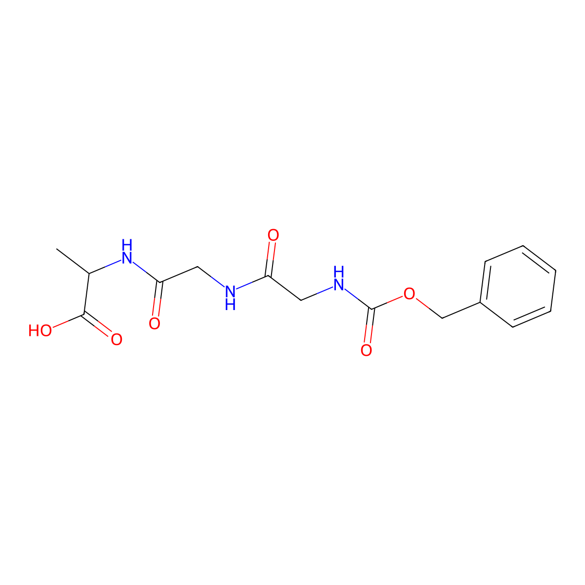 N-[(benzyloxy)carbonyl]glycylglycylalanine molecular structure, CAS 19912-36-8