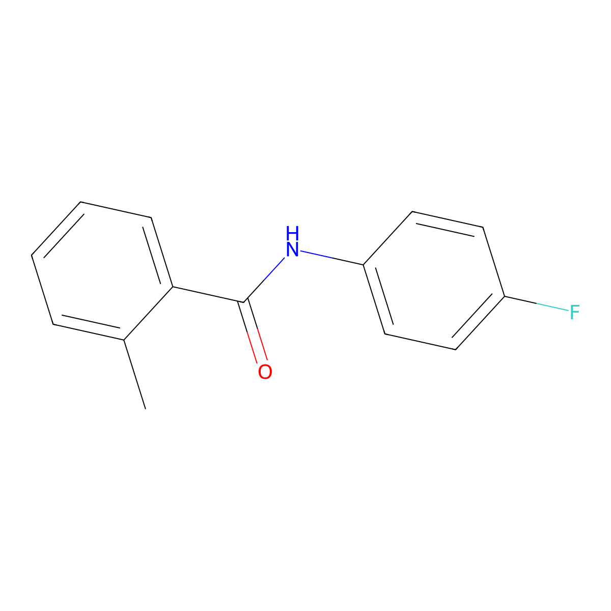 N-(4-fluorophenyl)-2-methylbenzamide molecular structure, CAS 199121-61-4