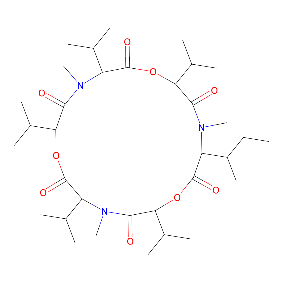 Enniatin B1 molecular structure, CAS 19914-20-6