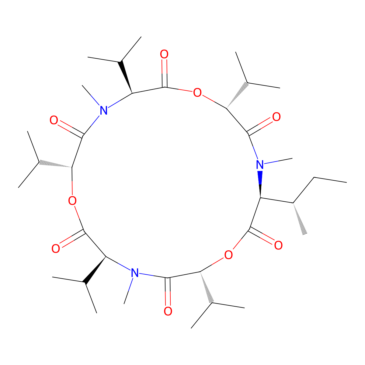 Enniatin B1 molecular structure, CAS 19914-20-6