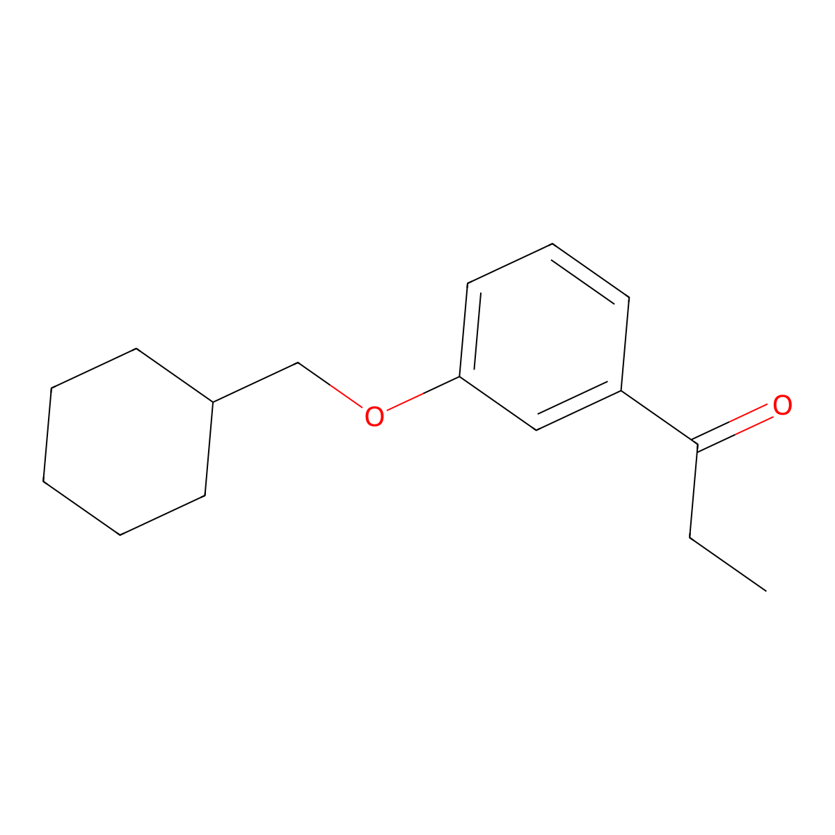 1-(3-(Cyclohexylmethoxy)phenyl)propan-1-one molecular structure, CAS 1991490-33-5