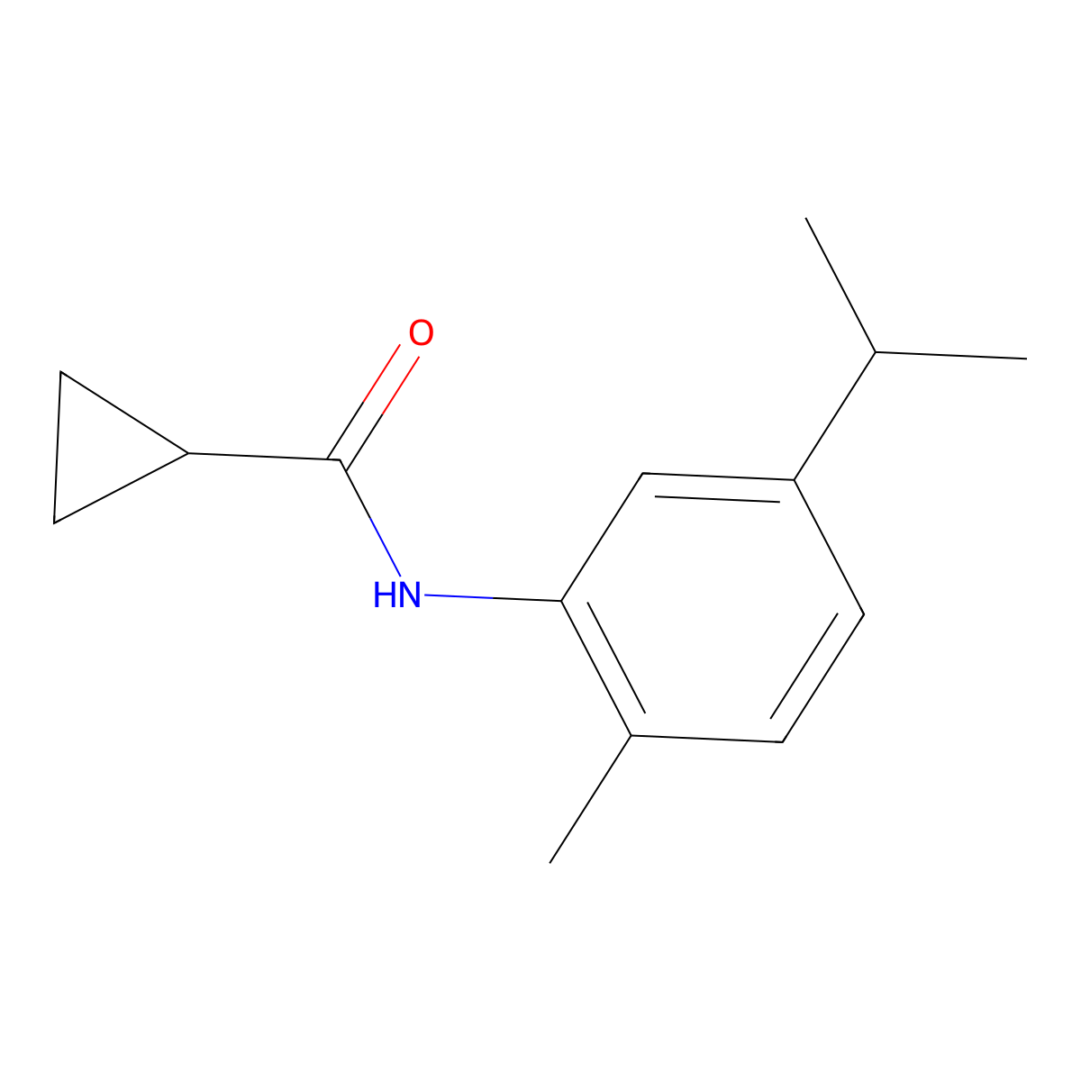 Cyclopropyl-N-(2-methyl-5-(isopropyl)phenyl)formamide molecular structure, CAS 199165-61-2