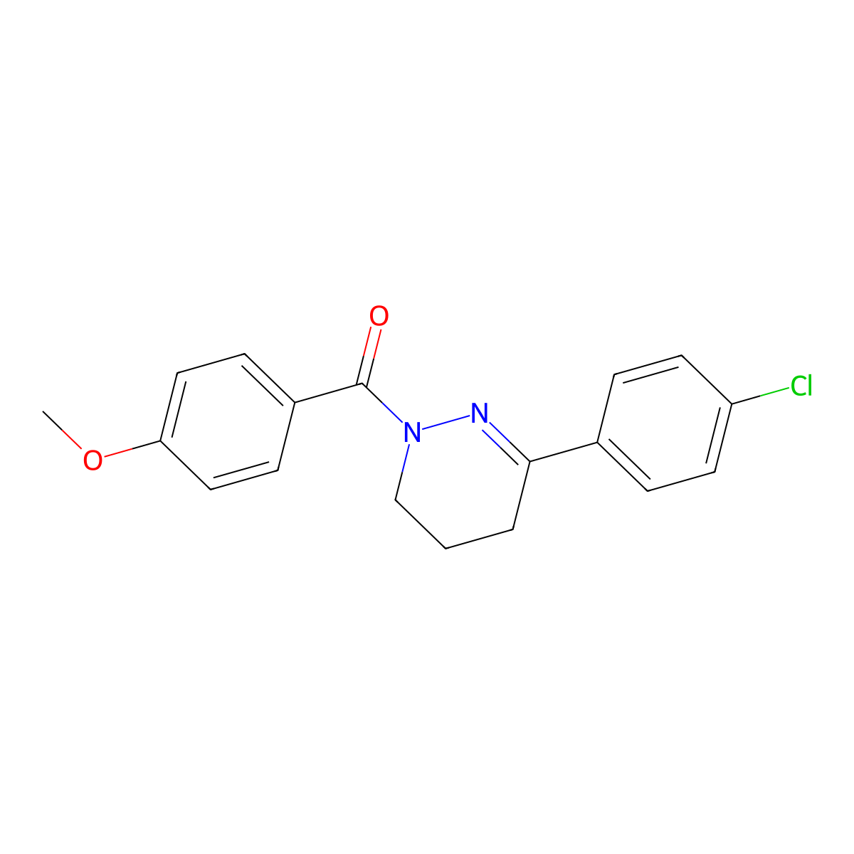 [3-(4-chlorophenyl)-5,6-dihydro-1(4H)-pyridazinyl](4-methoxyphenyl)methanone molecular structure, CAS 199166-18-2