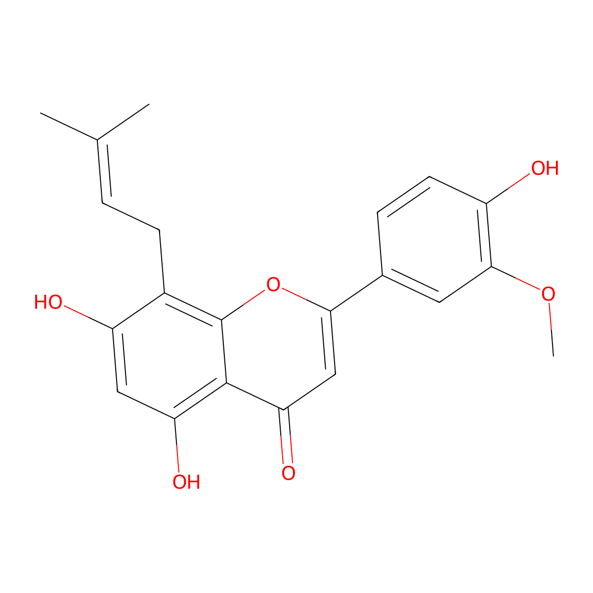 Caflanone molecular structure, CAS 199167-23-2