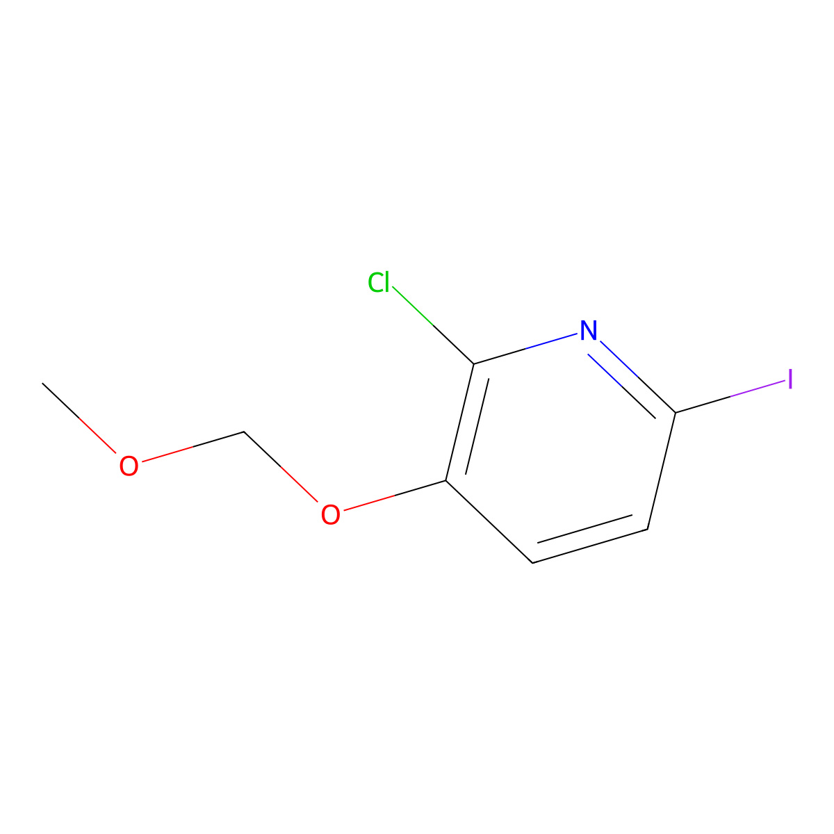 2-Chloro-6-iodo-3-(methoxymethoxy)pyridine molecular structure, CAS 199168-10-0