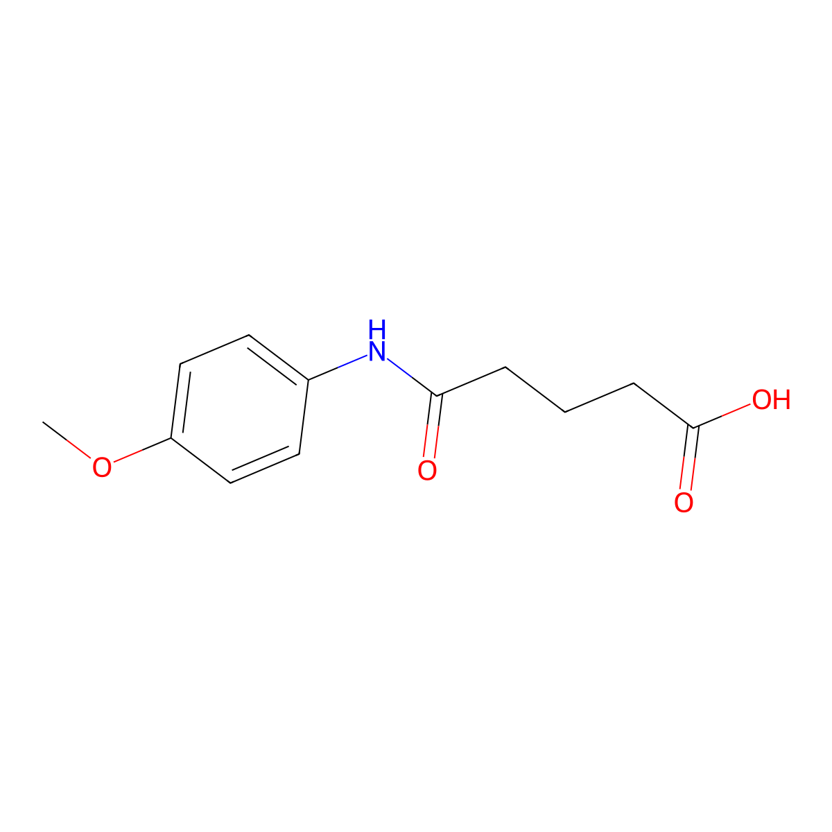 4-(4-Methoxy-phenylcarbamoyl)-butyric acid molecular structure, CAS 199168-31-5