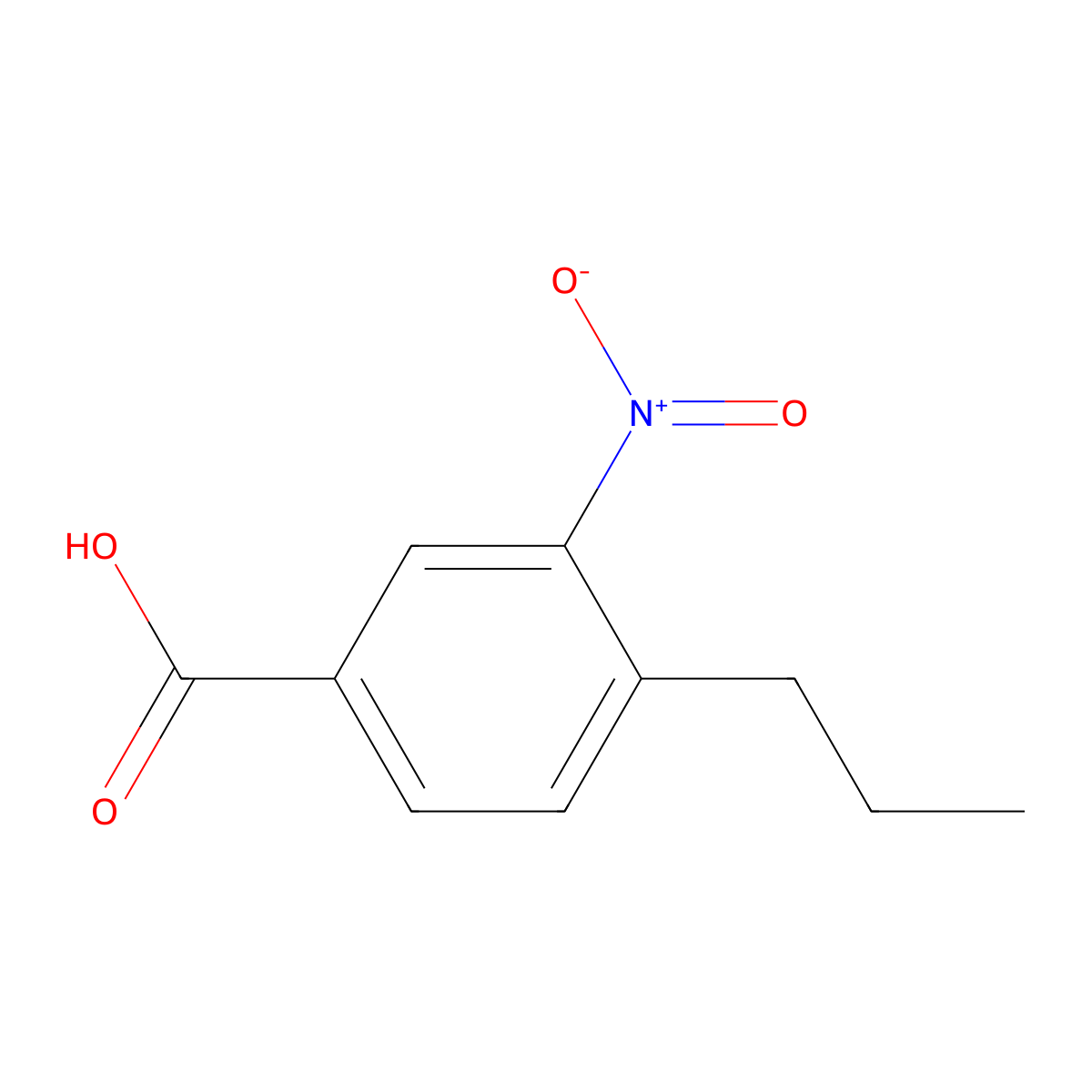 3-Nitro-4-propylbenzoic acid molecular structure, CAS 199171-93-2