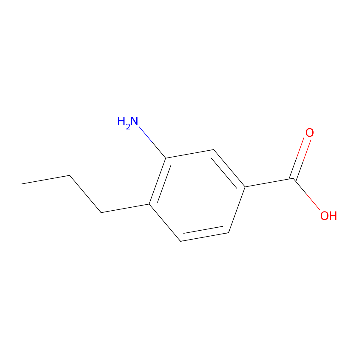 3-Amino-4-propylbenzoic acid molecular structure, CAS 199171-94-3