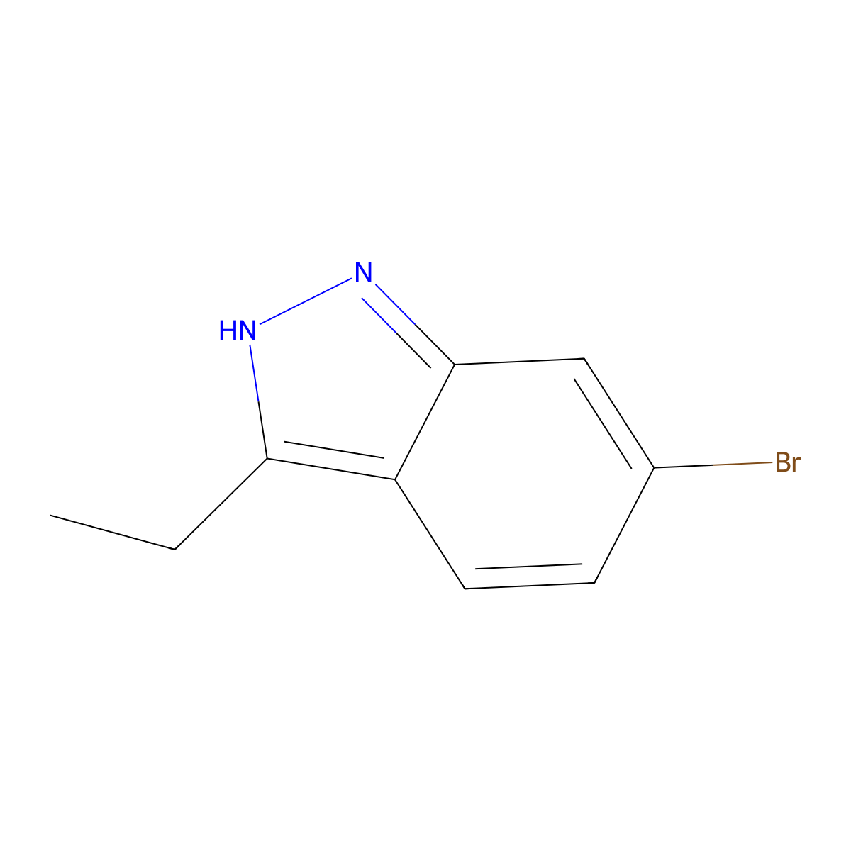 6-bromo-3-ethyl-1H-indazole molecular structure, CAS 199172-01-5