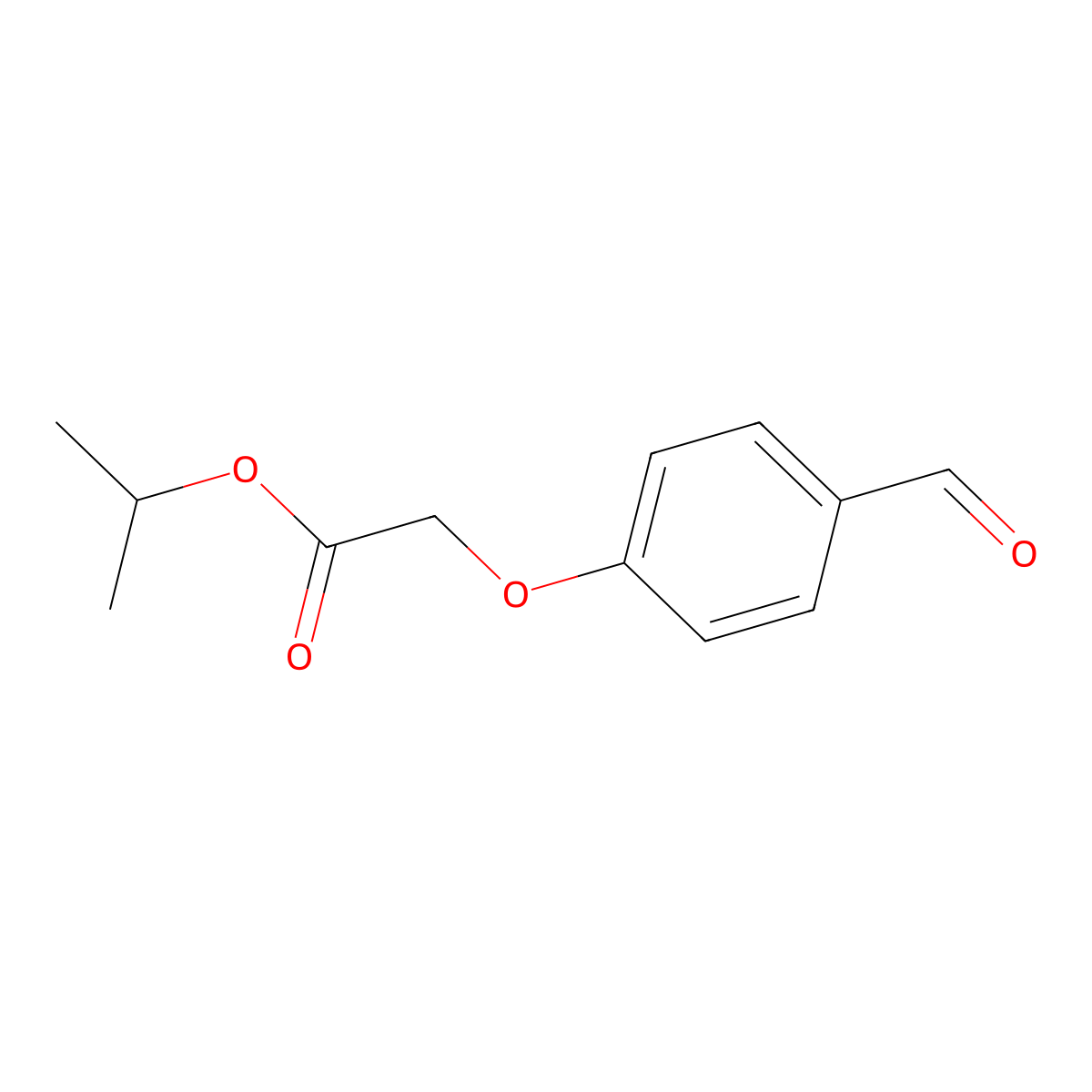 Isopropyl (4-formylphenoxy)acetate molecular structure, CAS 199177-25-8
