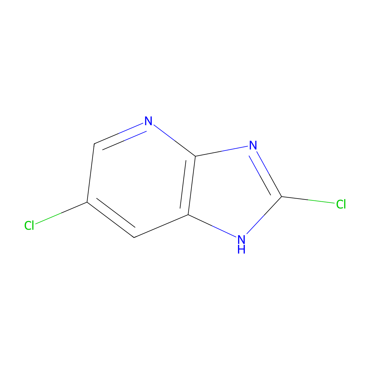 2,6-dichloro-3H-imidazo[4,5-b]pyridine molecular structure, CAS 19918-35-5