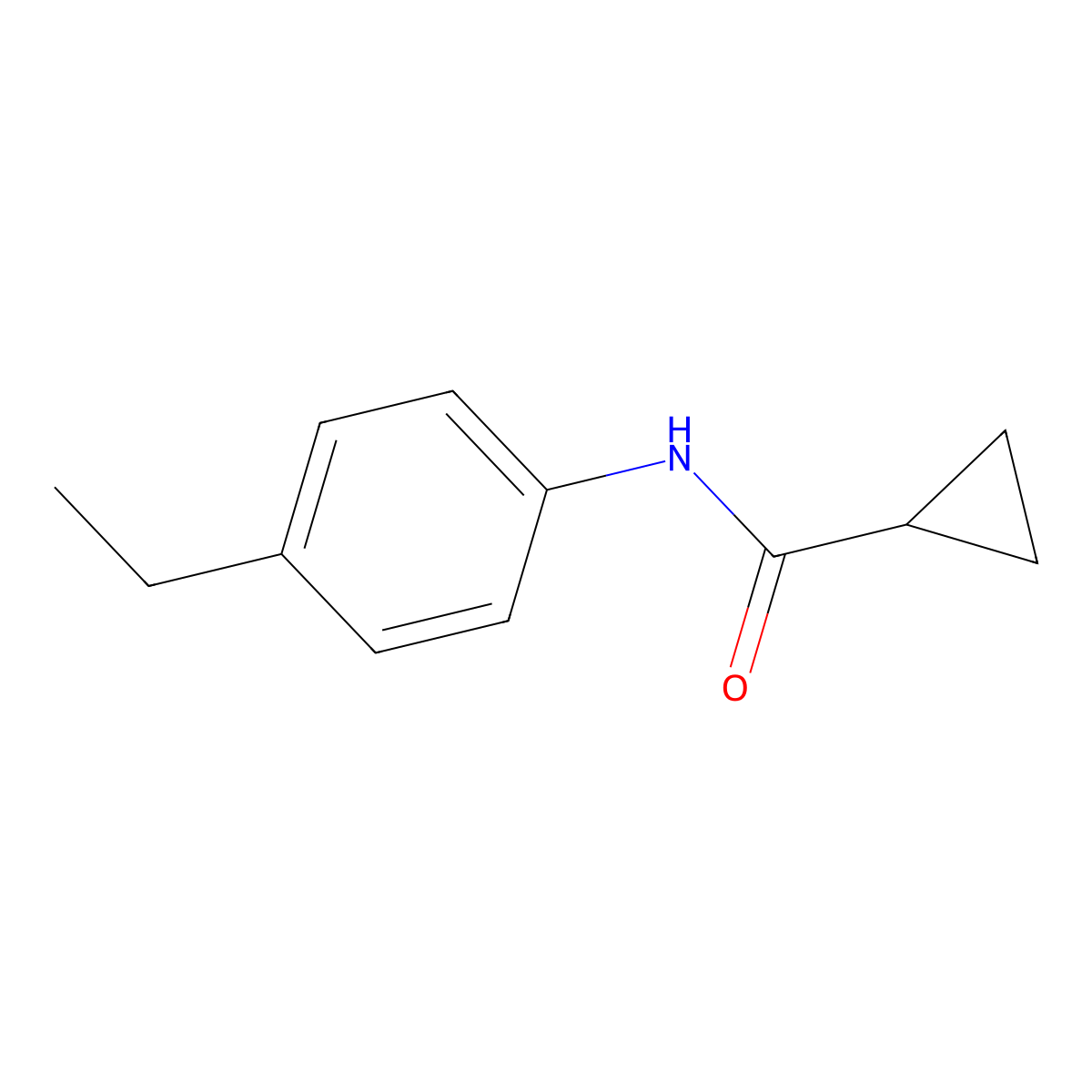 N-(4-ethylphenyl)cyclopropanecarboxamide molecular structure, CAS 199180-02-4