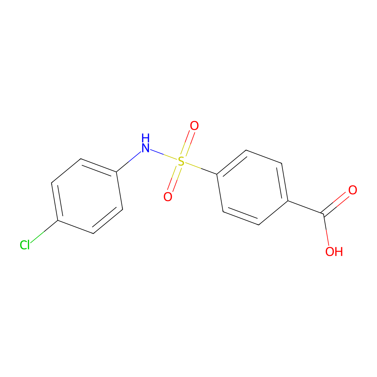 4-[(4-chlorophenyl)sulfamoyl]benzoic Acid molecular structure, CAS 199181-50-5