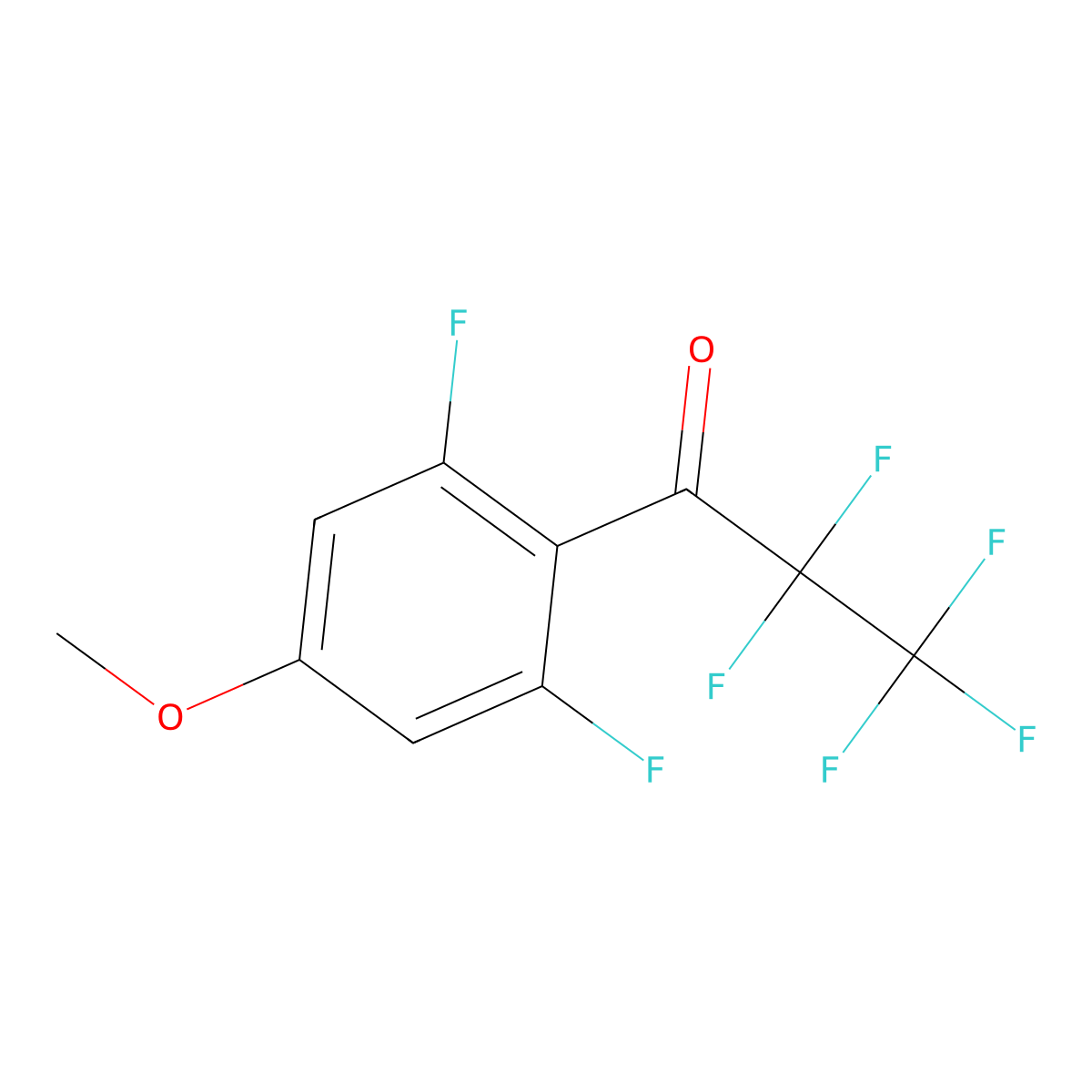 1-(2,6-Difluoro-4-methoxyphenyl)-2,2,3,3,3-pentafluoro-1-propanone molecular structure, CAS 1991854-26-2
