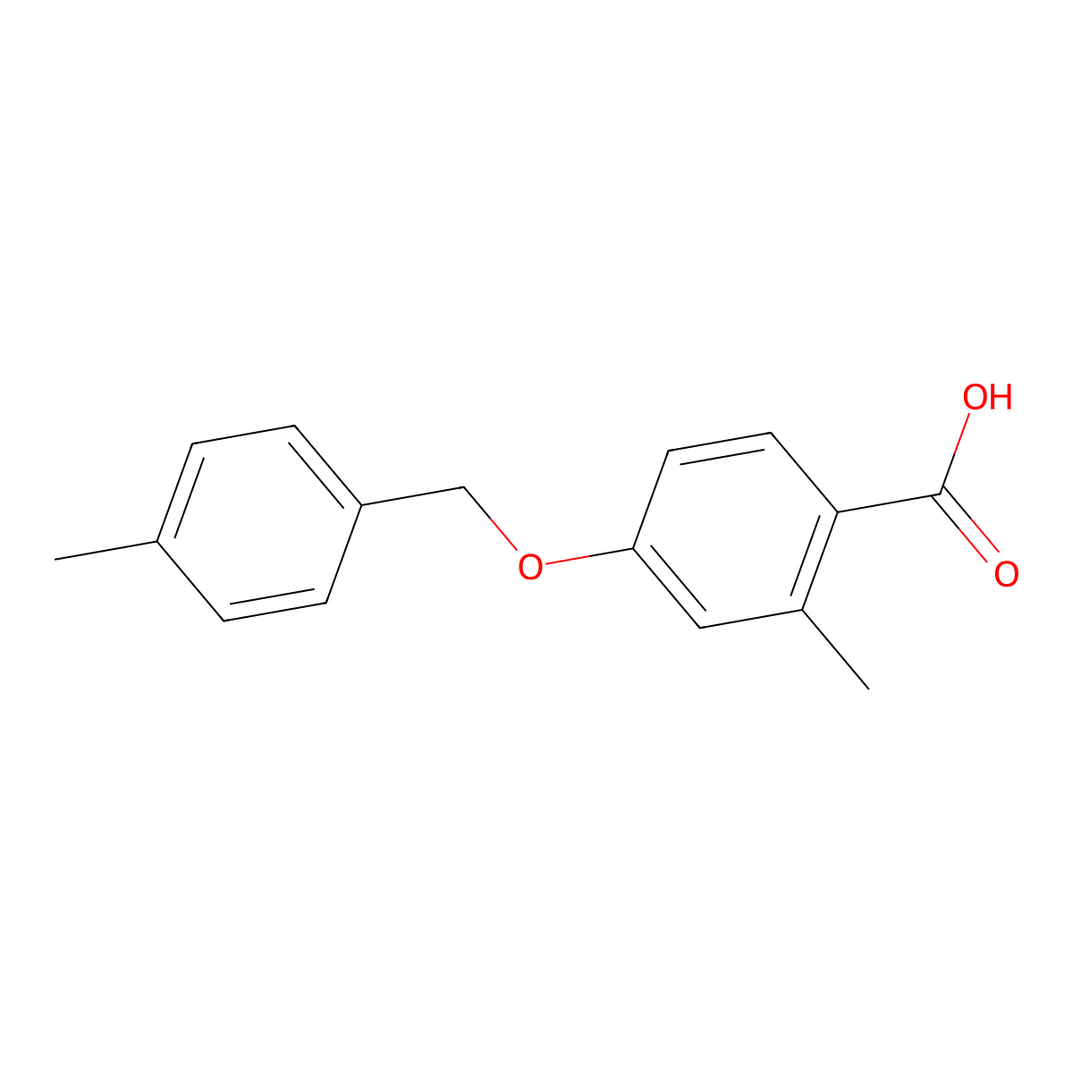 2-Methyl-4-((4-methylbenzyl)oxy)benzoic acid molecular structure, CAS 1991866-55-7