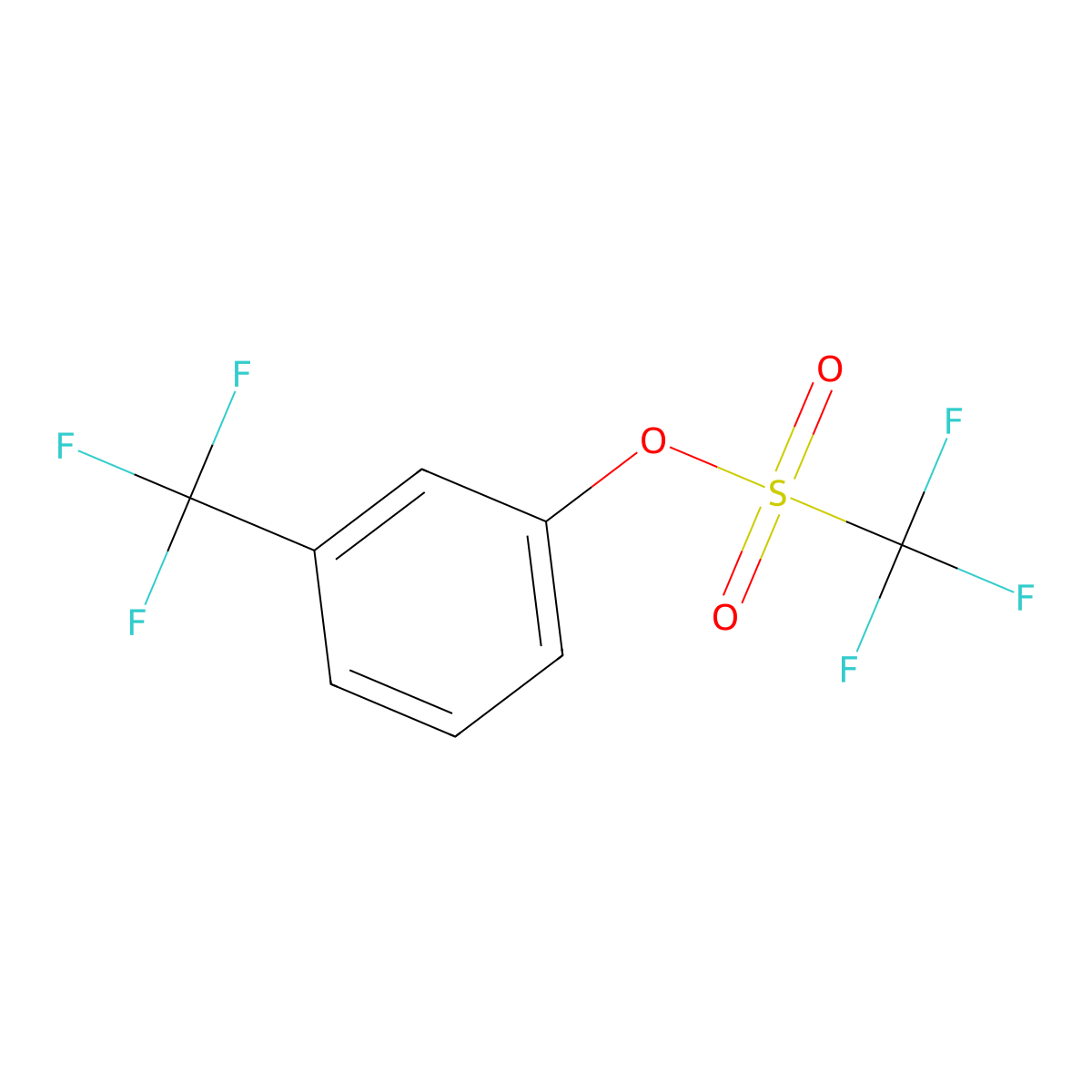 3-(Trifluoromethyl)phenyl trifluoromethanesulphonate molecular structure, CAS 199188-30-2