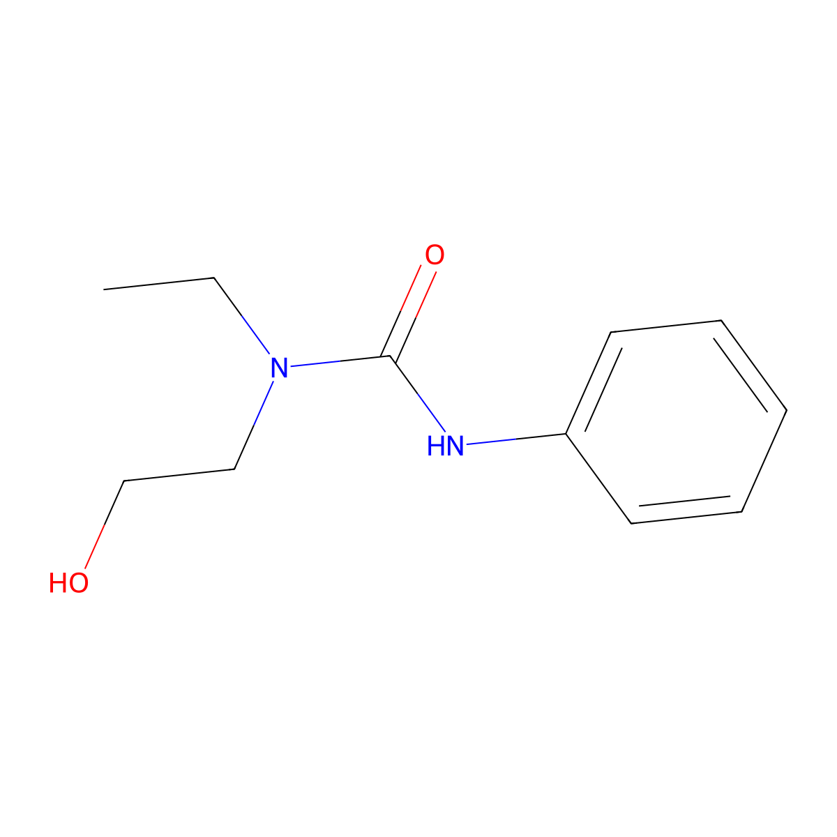 1-Ethyl-1-(2-hydroxyethyl)-3-phenylurea molecular structure, CAS 199190-54-0