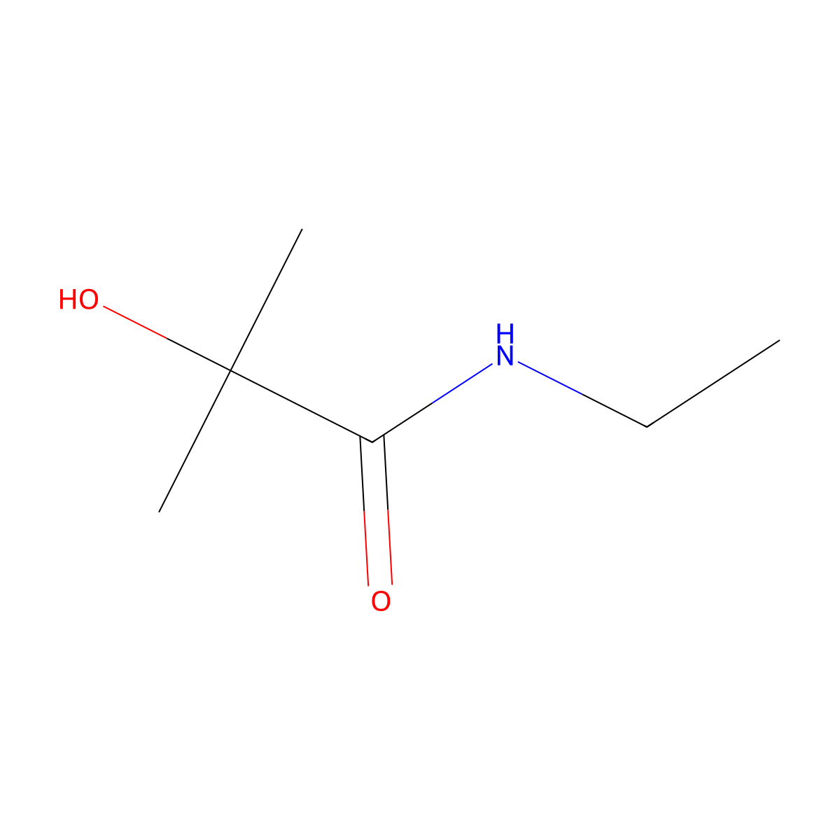 N-ethyl-2-hydroxy-2-methylpropanamide molecular structure, CAS 199190-64-2