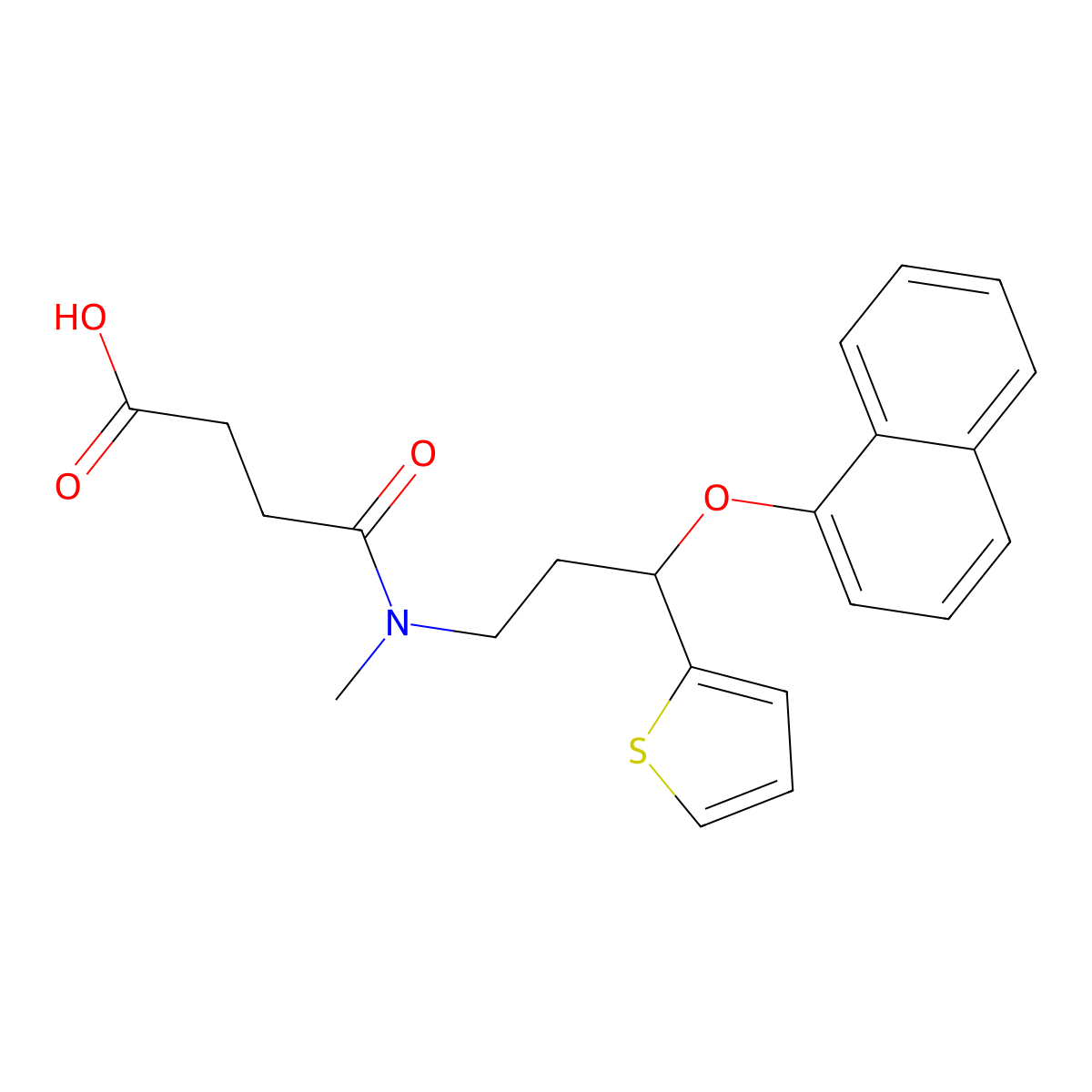 Duloxetine succinamide molecular structure, CAS 199191-66-7