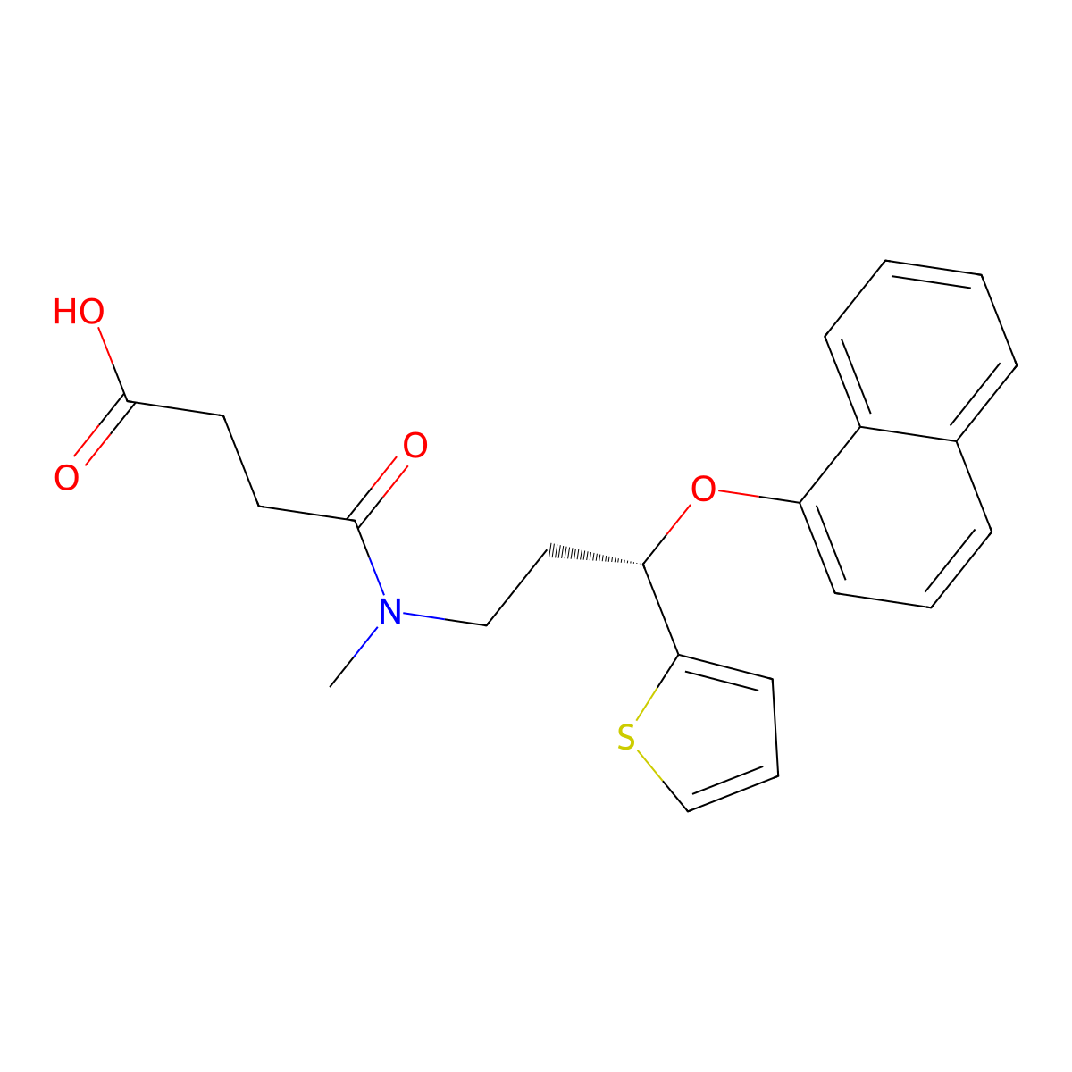 Duloxetine succinamide molecular structure, CAS 199191-66-7