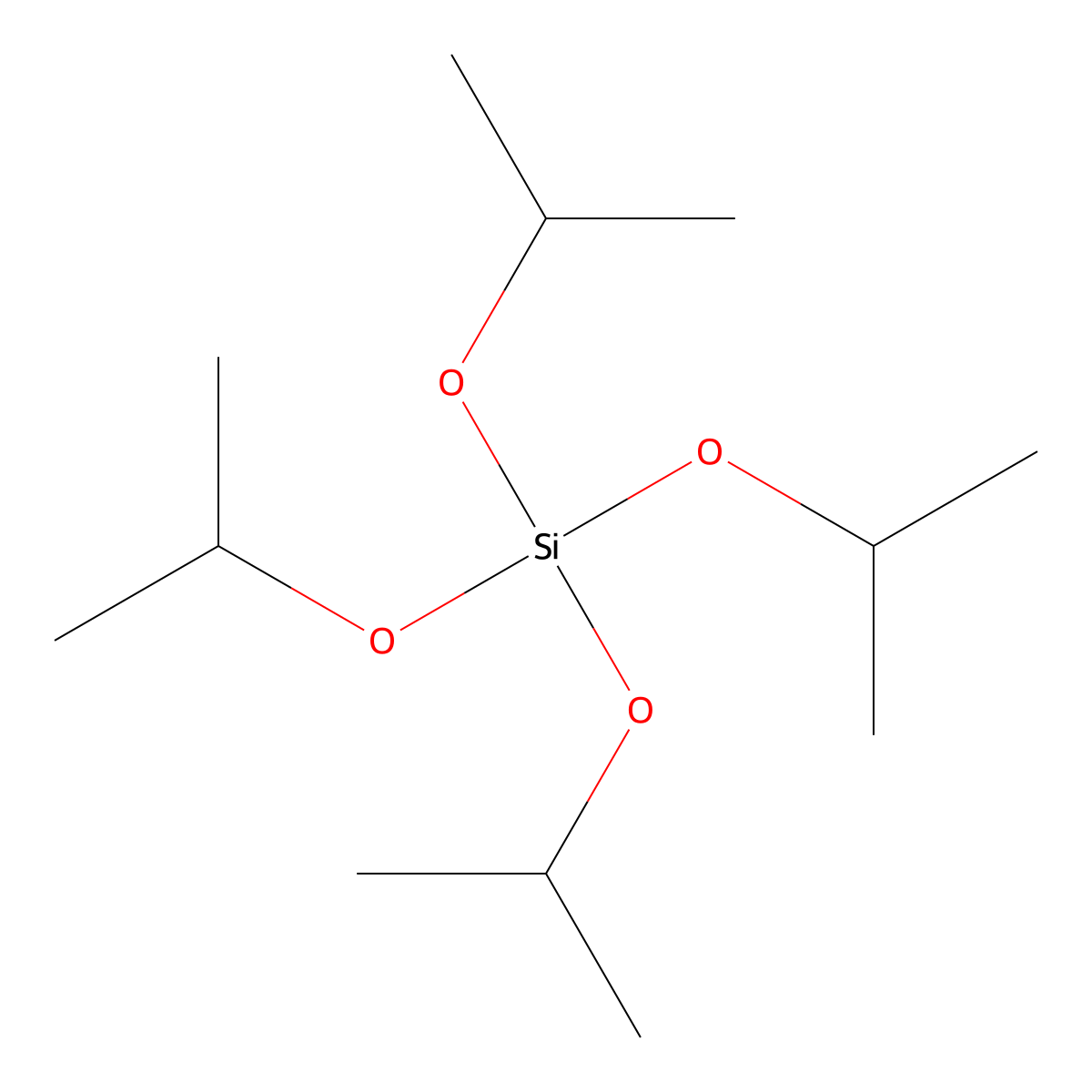 Tetraisopropoxysilane molecular structure, CAS 1992-48-9