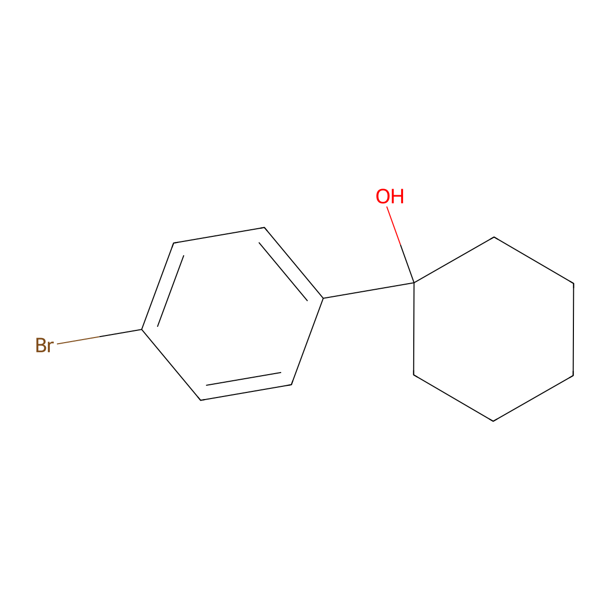 1-(4-Bromophenyl)cyclohexanol molecular structure, CAS 19920-80-0