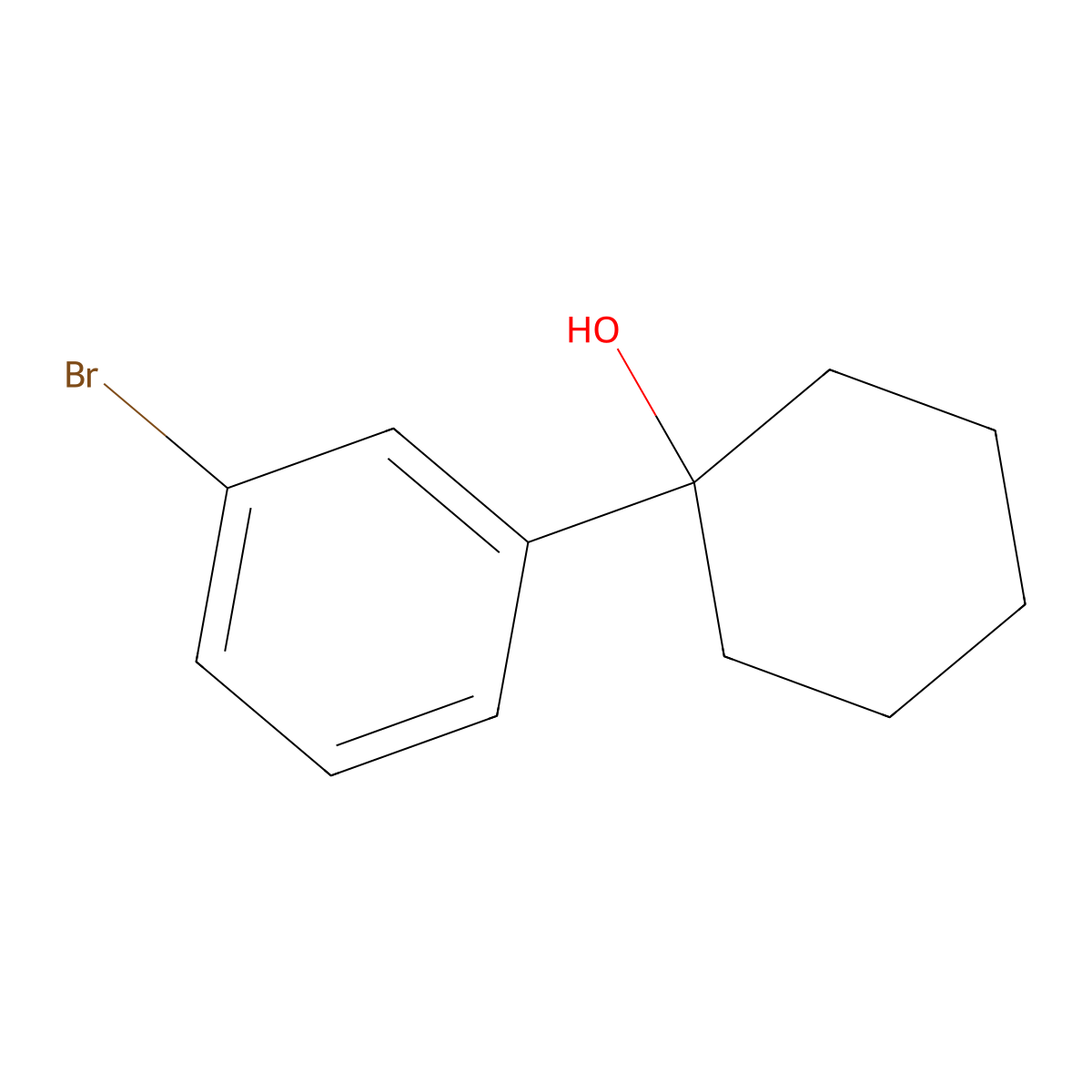1-(3-Bromophenyl)cyclohexanol molecular structure, CAS 19920-85-5