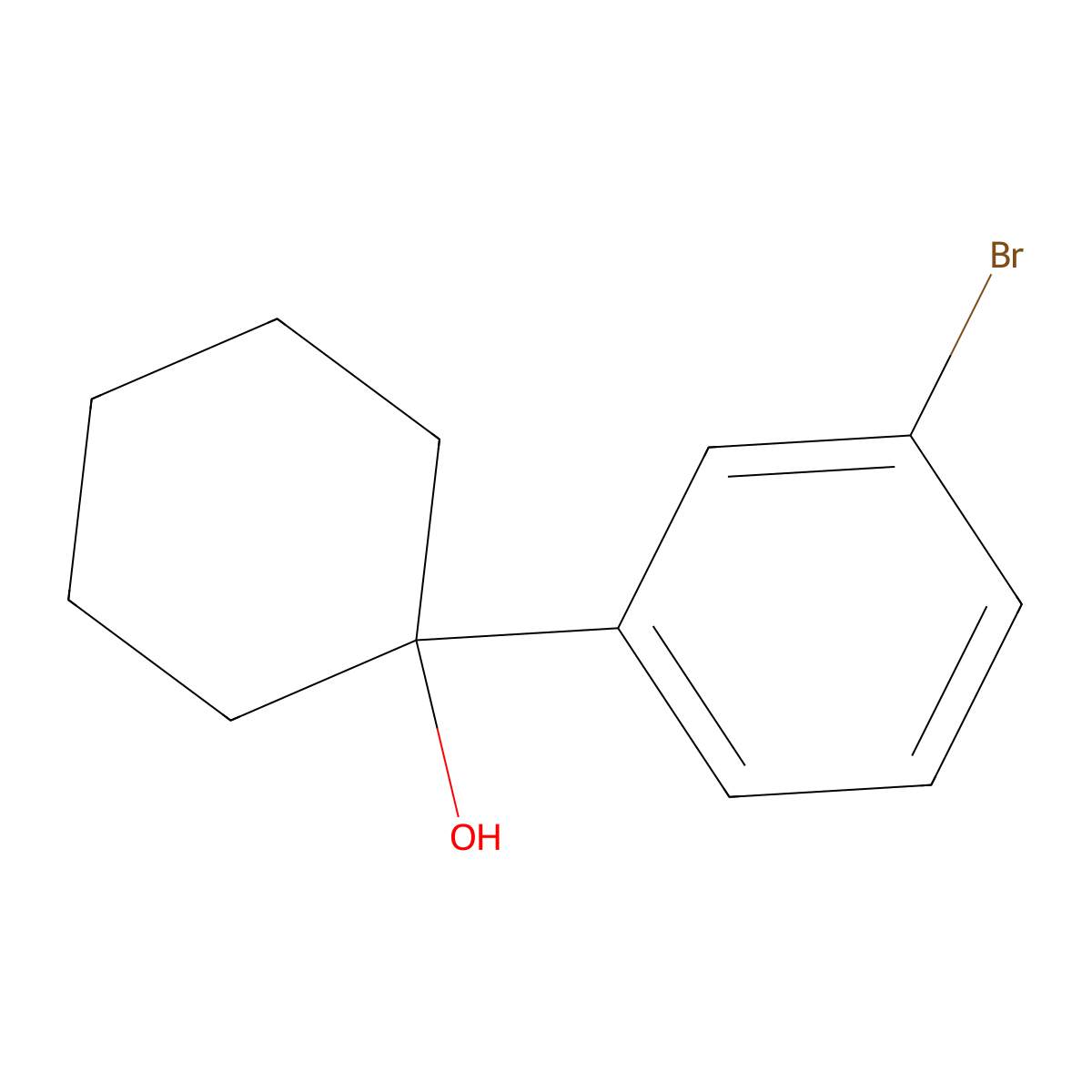 1-(3-Bromophenyl)cyclohexanol molecular structure, CAS 19920-85-5