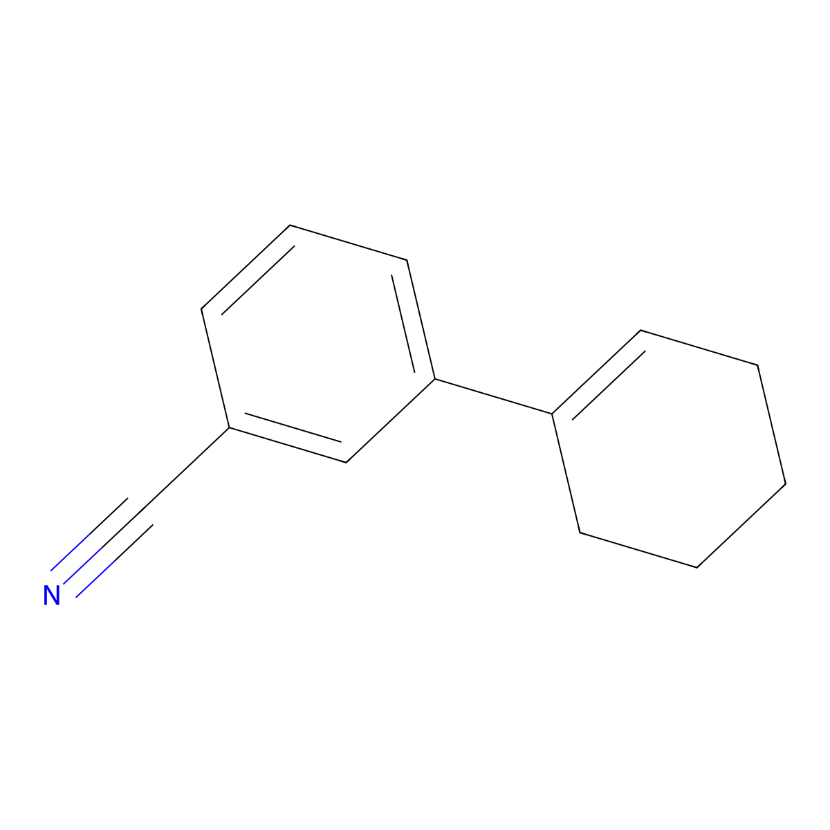 3-(1-Cyclohexen-1-yl)benzonitrile molecular structure, CAS 19920-88-8