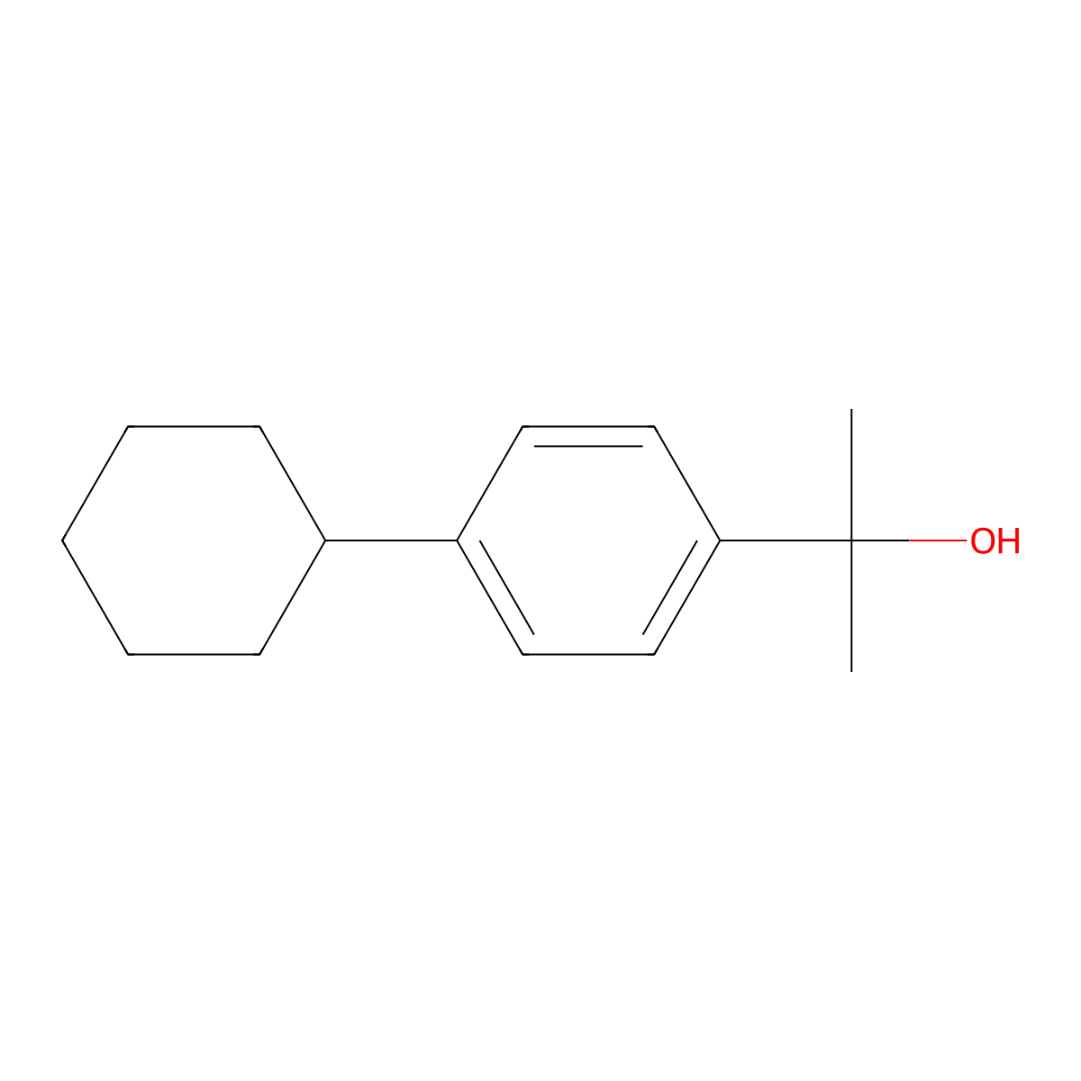 2-(4-Cyclohexylphenyl)propan-2-ol molecular structure, CAS 19920-92-4