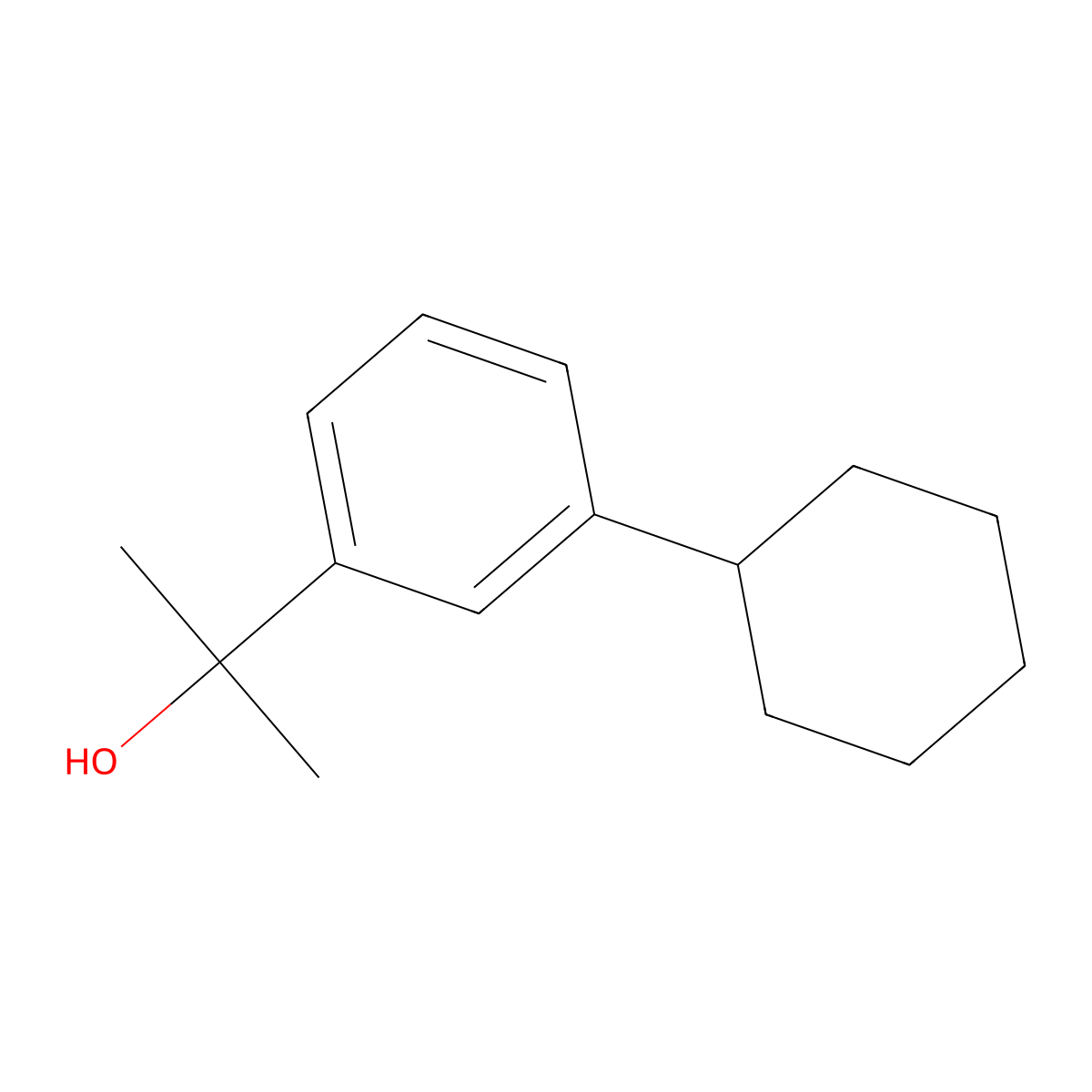 2-(3-Cyclohexylphenyl)propan-2-ol molecular structure, CAS 19920-93-5
