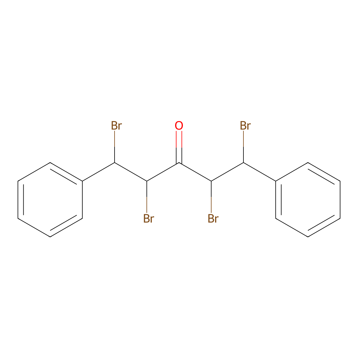 1,5-Diphenyl-1,2,4,5-tetrabromo-3-pentanone molecular structure, CAS 19922-77-1
