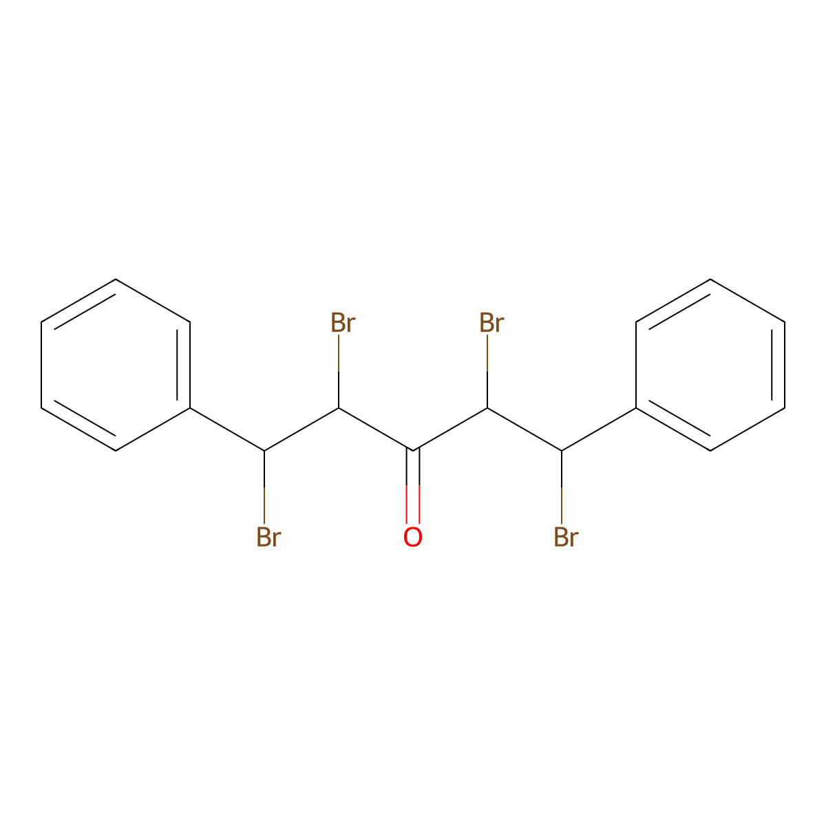1,5-Diphenyl-1,2,4,5-tetrabromo-3-pentanone molecular structure, CAS 19922-77-1