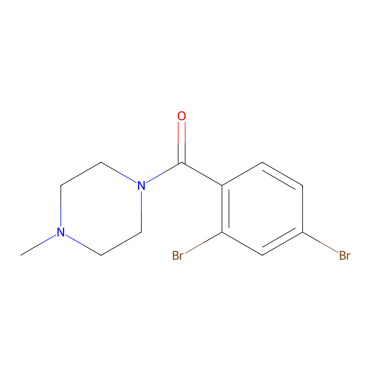(2,4-Dibromophenyl)(4-methylpiperazin-1-yl)methanone molecular structure, CAS 1992365-16-8