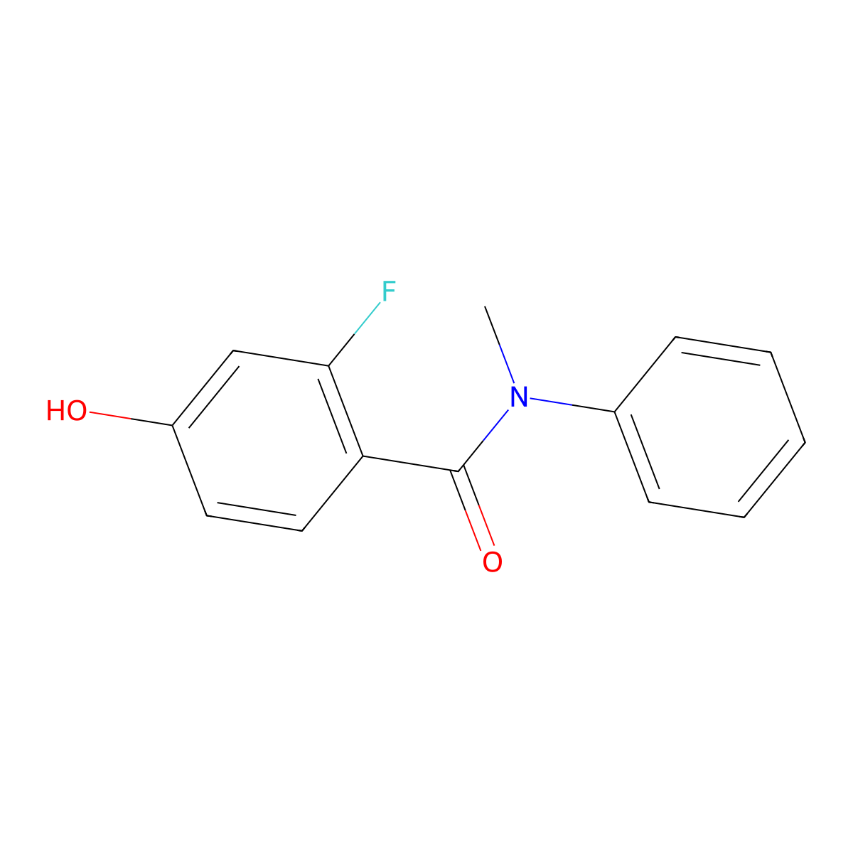 2-Fluoro-4-hydroxy-N-methyl-N-phenylbenzamide molecular structure, CAS 1992475-83-8