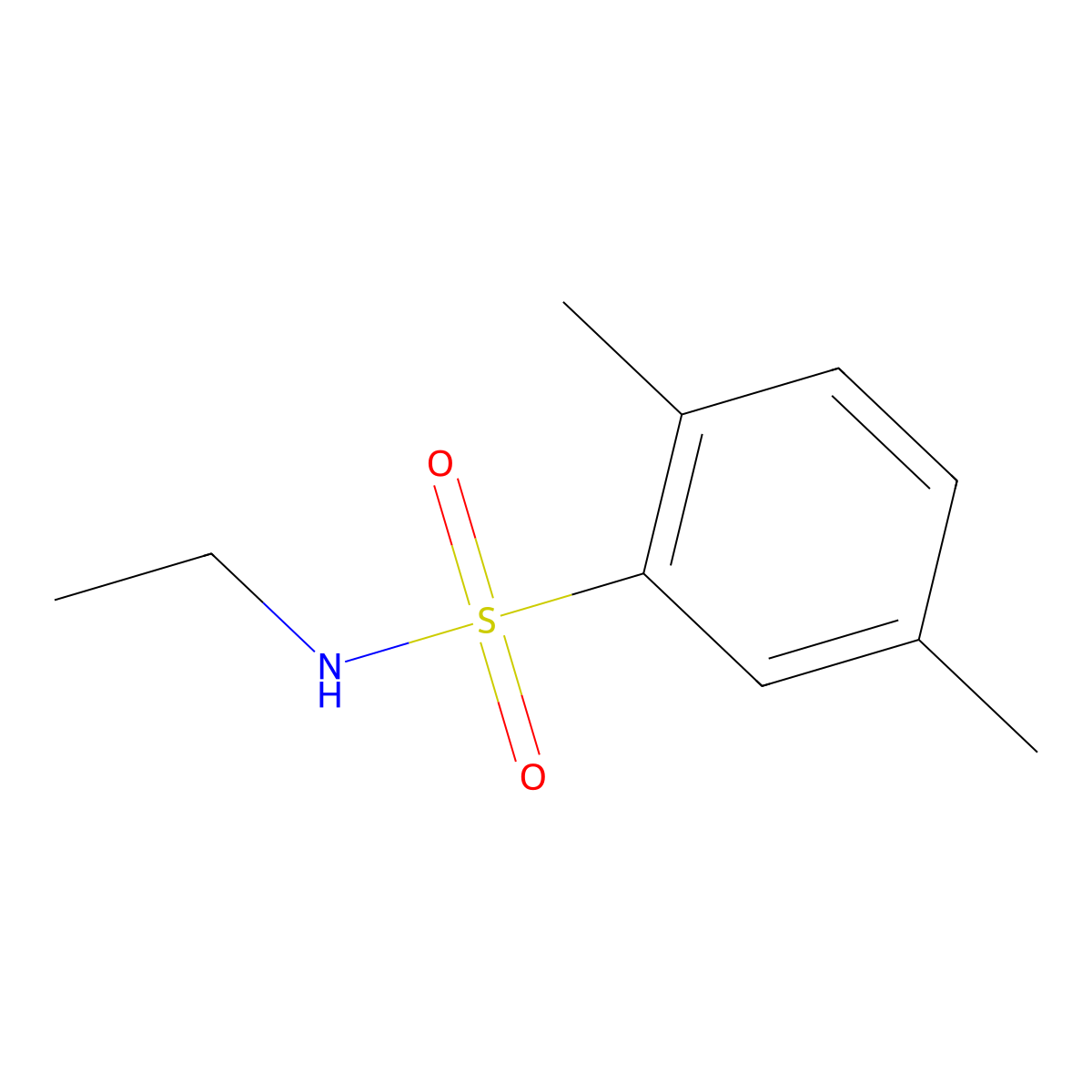 N-ethyl-2,5-dimethylbenzenesulfonamide molecular structure, CAS 19925-28-1