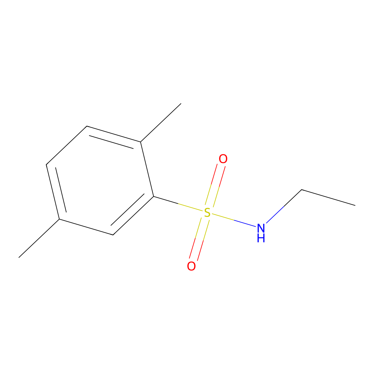 N-ethyl-2,5-dimethylbenzenesulfonamide molecular structure, CAS 19925-28-1