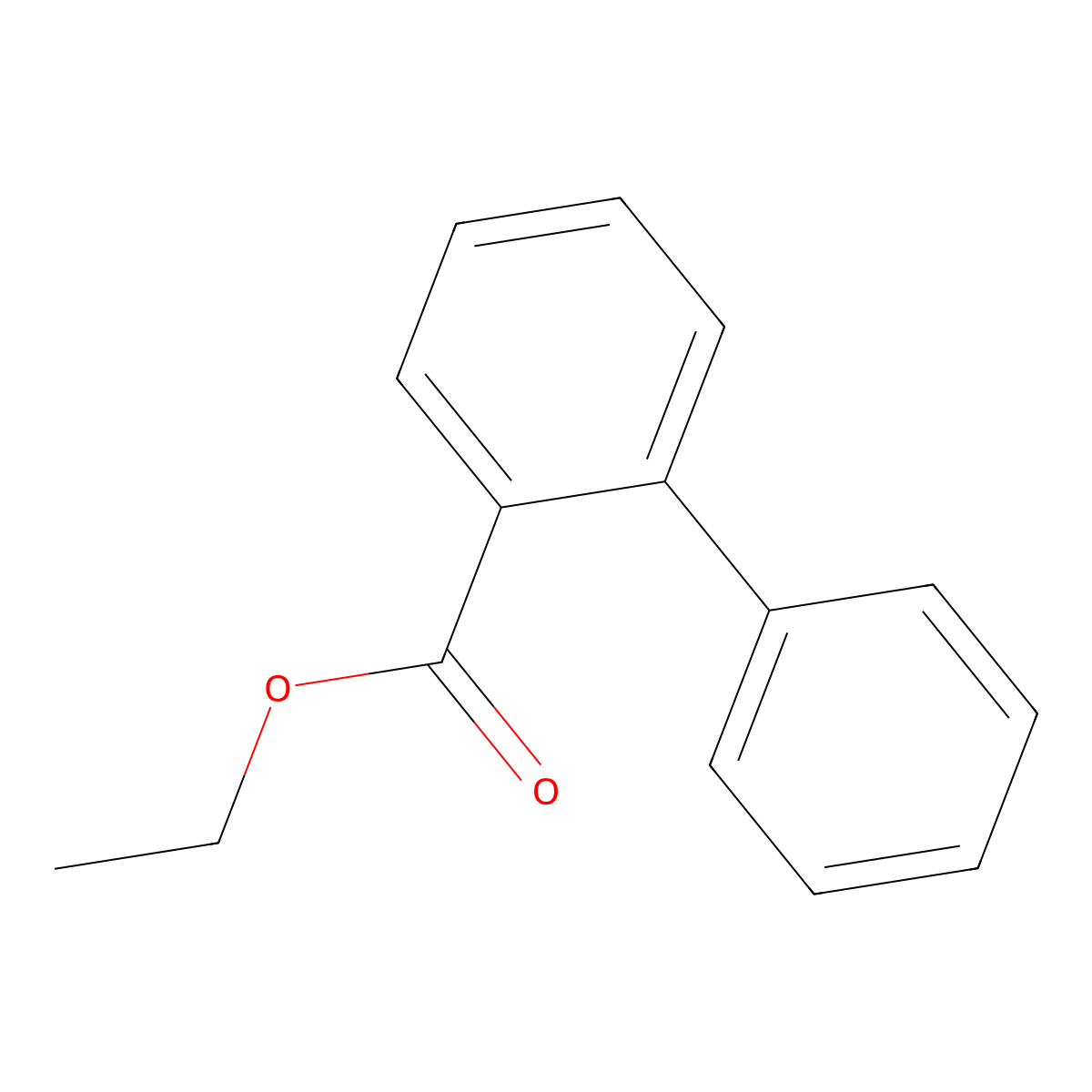 Ethyl 2-phenylbenzoate molecular structure, CAS 19926-49-9