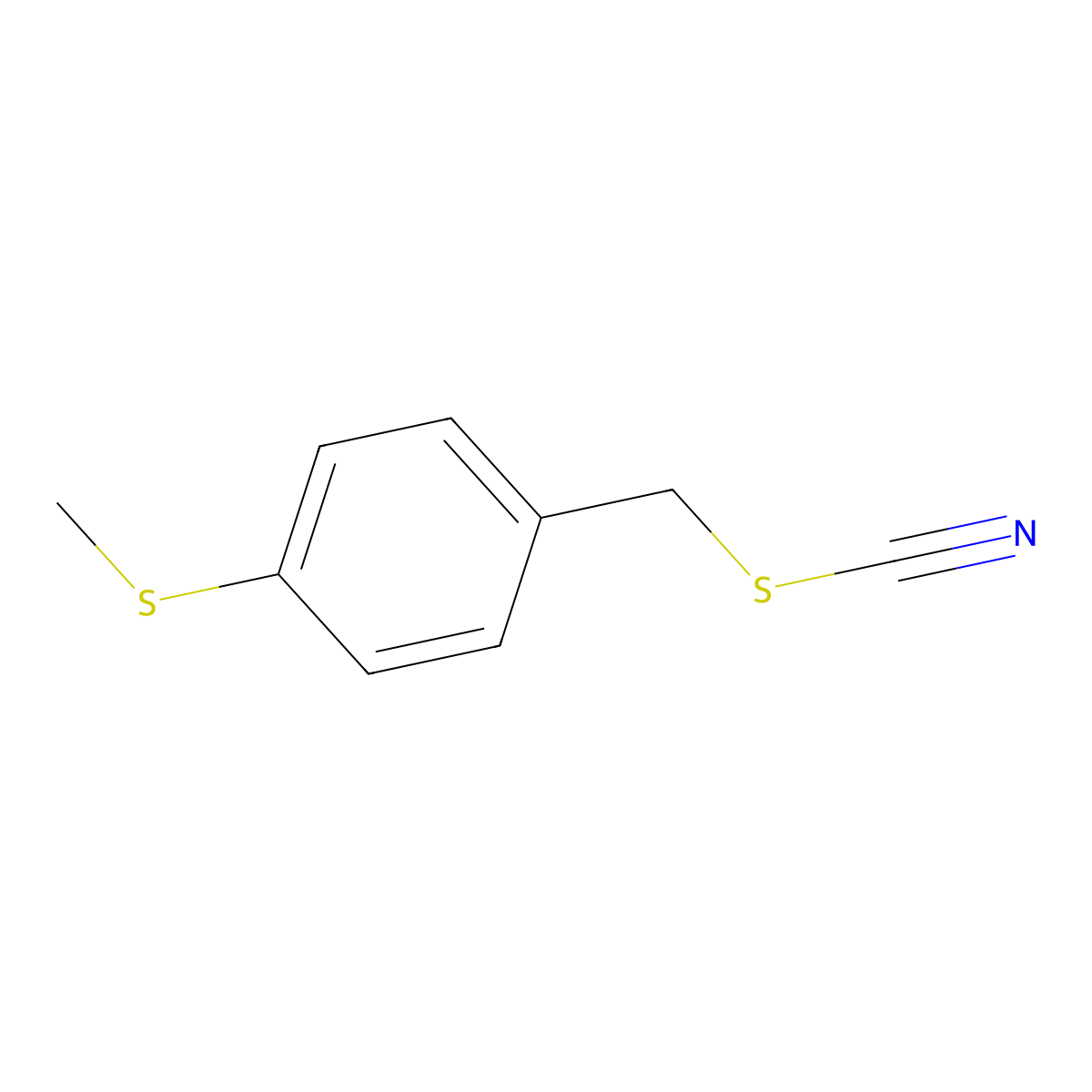p-(Methylthio)benzyl thiocyanate molecular structure, CAS 19927-29-8