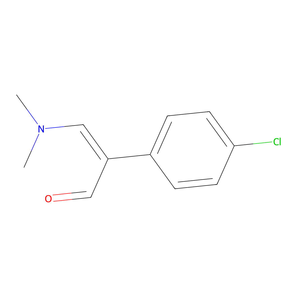 (Z)-2-(4-chlorophenyl)-3-(dimethylamino)-2-propenal molecular structure, CAS 19927-64-1
