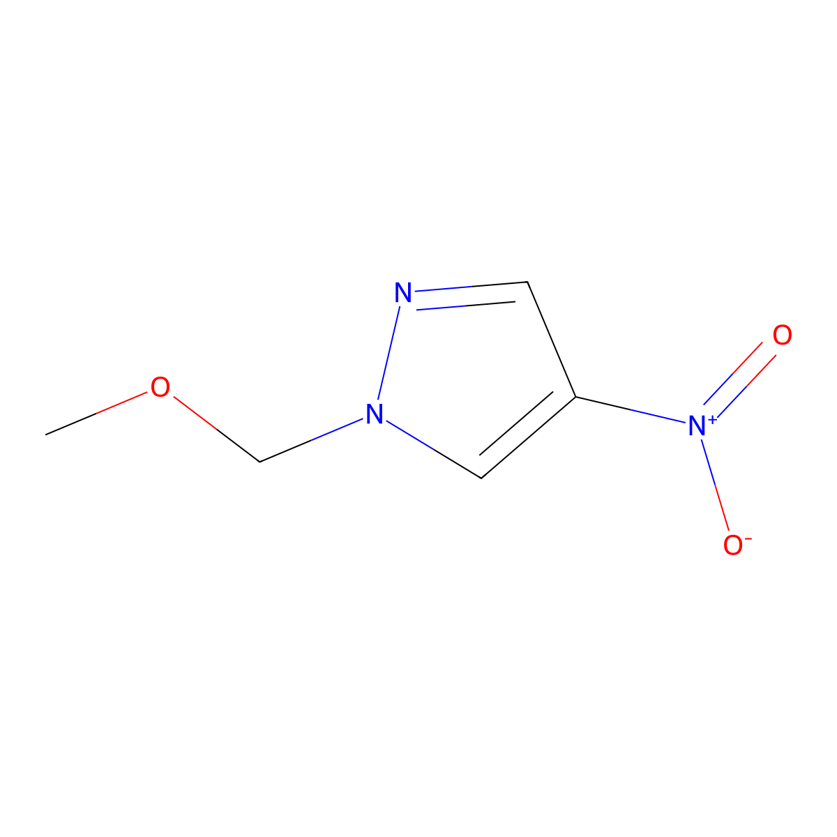 1-(Methoxymethyl)-4-nitro-1H-pyrazole molecular structure, CAS 199274-87-8