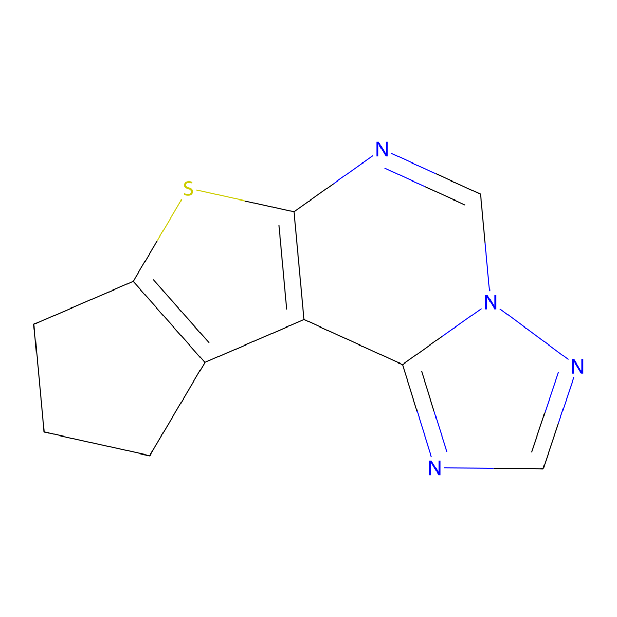 7,8-Propano-6-thia-1,3,3a,5-tetraaza-as-indacene molecular structure, CAS 199277-97-9