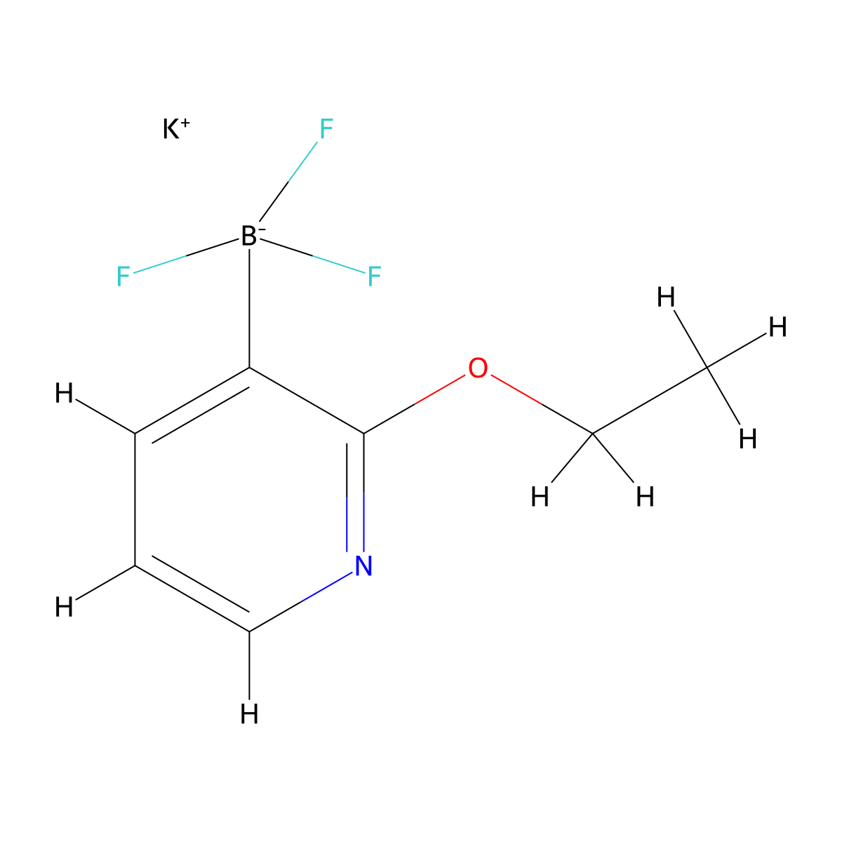 Potassium (2-ethoxypyridin-3-yl)trifluoroboranuide molecular structure, CAS 1992782-02-1