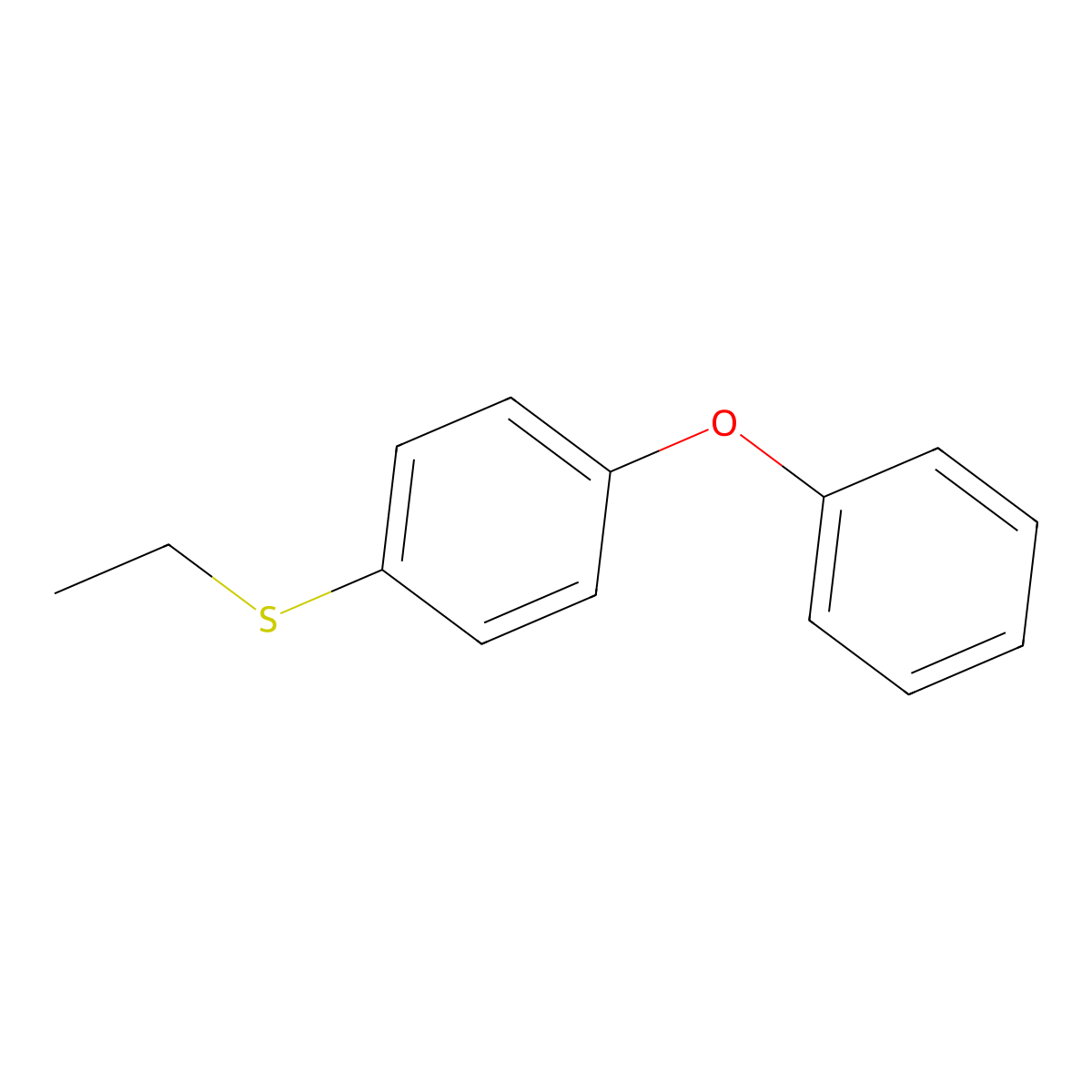 Ethyl 4-phenoxyphenyl sulfide molecular structure, CAS 19928-84-8